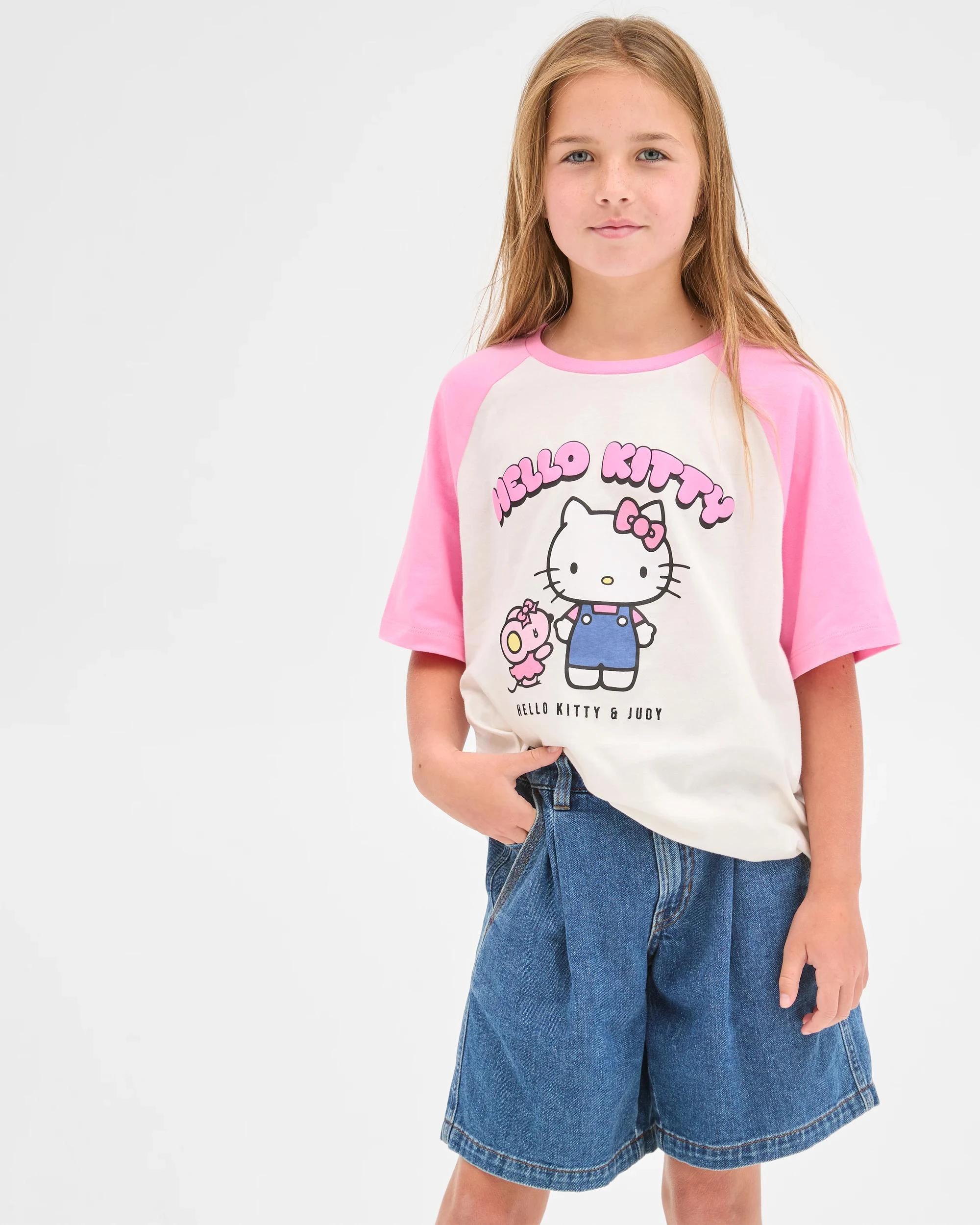 2 Hello Kitty Australian Cotton T-Shirt HELLO KITTY WHITE PINK, 2 of 2