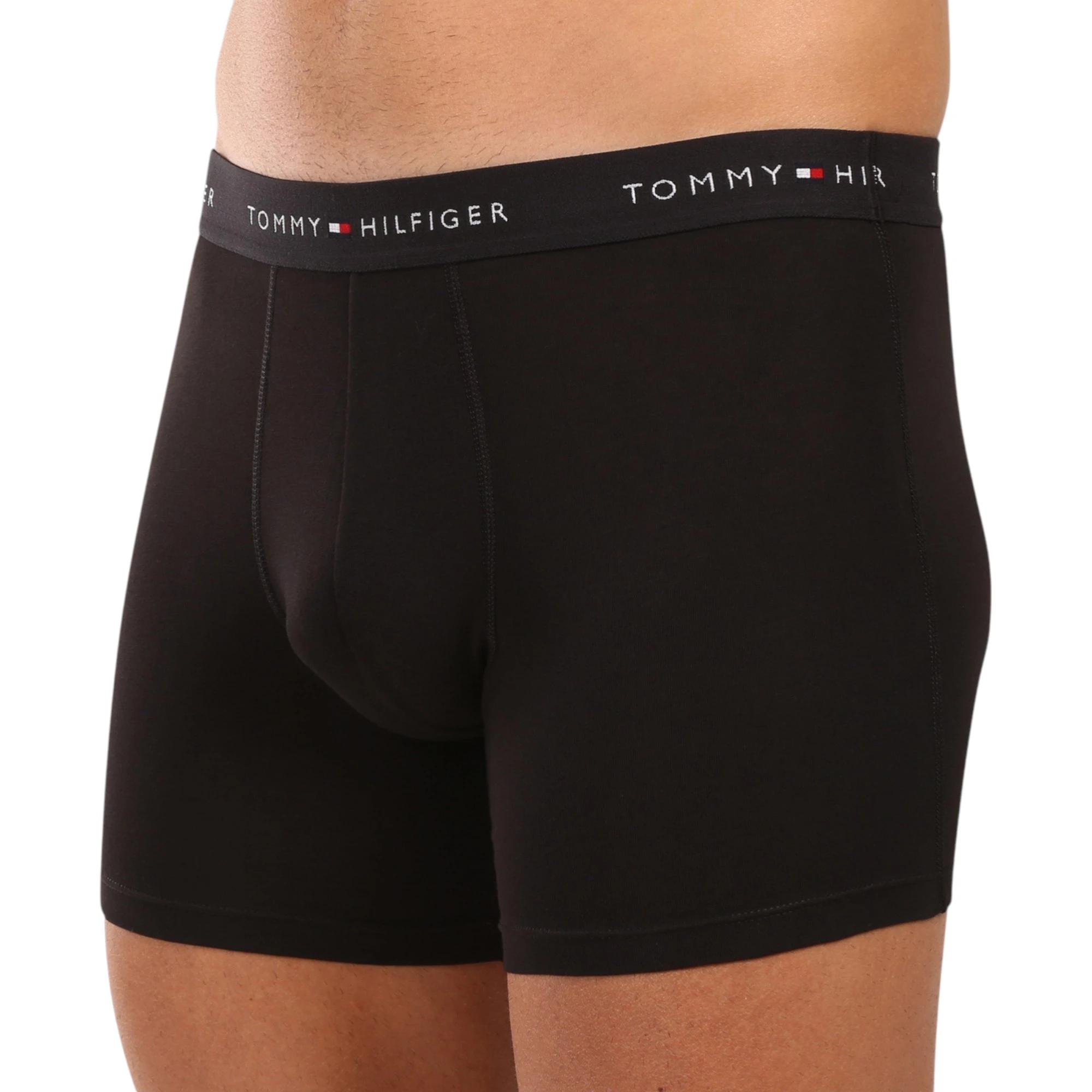 6 Tommy Hilfiger 3 Pack Mens Essential Cotton Trunks Boxer Briefs Underwear BLACK, 6 of 6