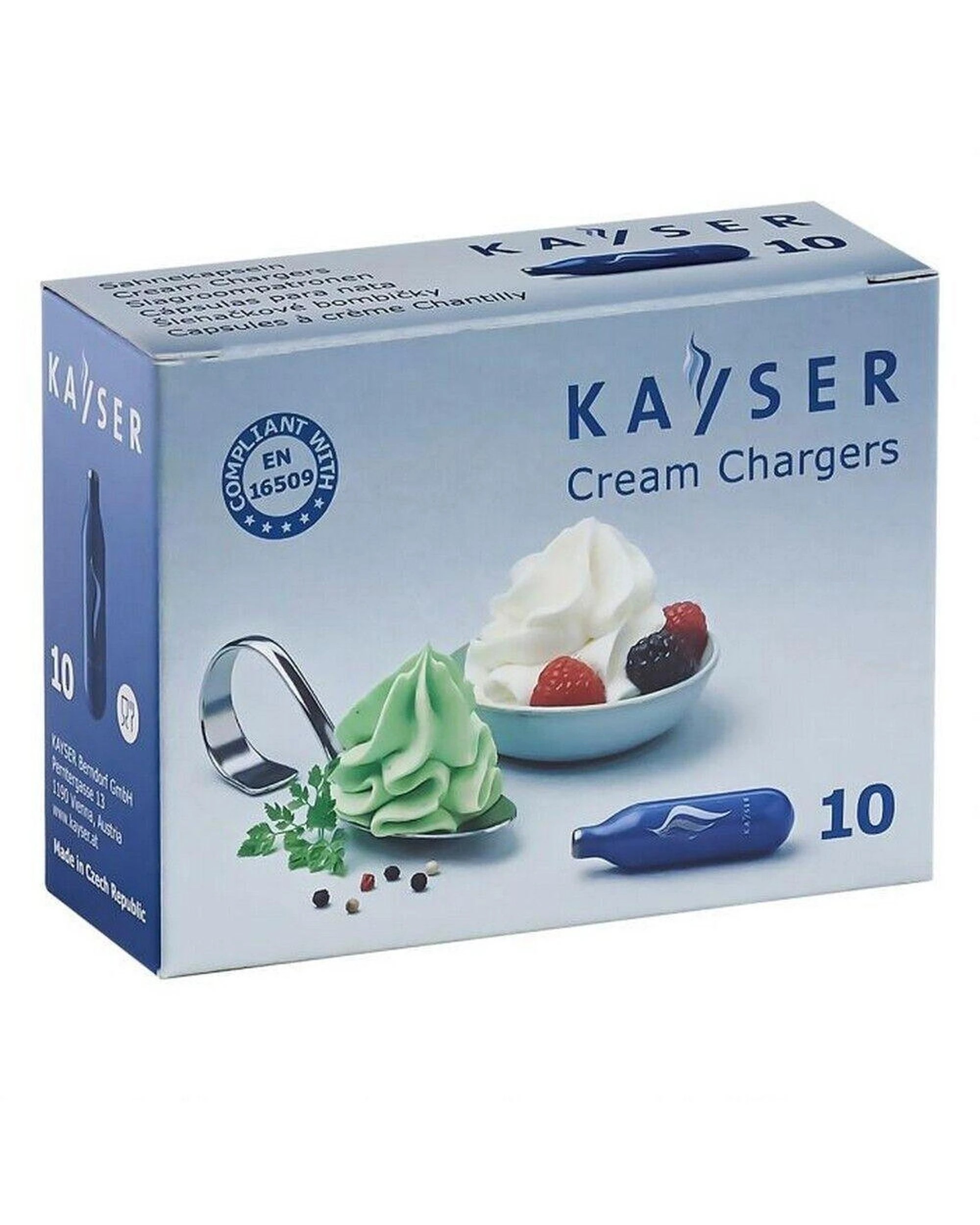 3 Kayser Cream Charger Bulbs 10pc  Blue, 3 of 3