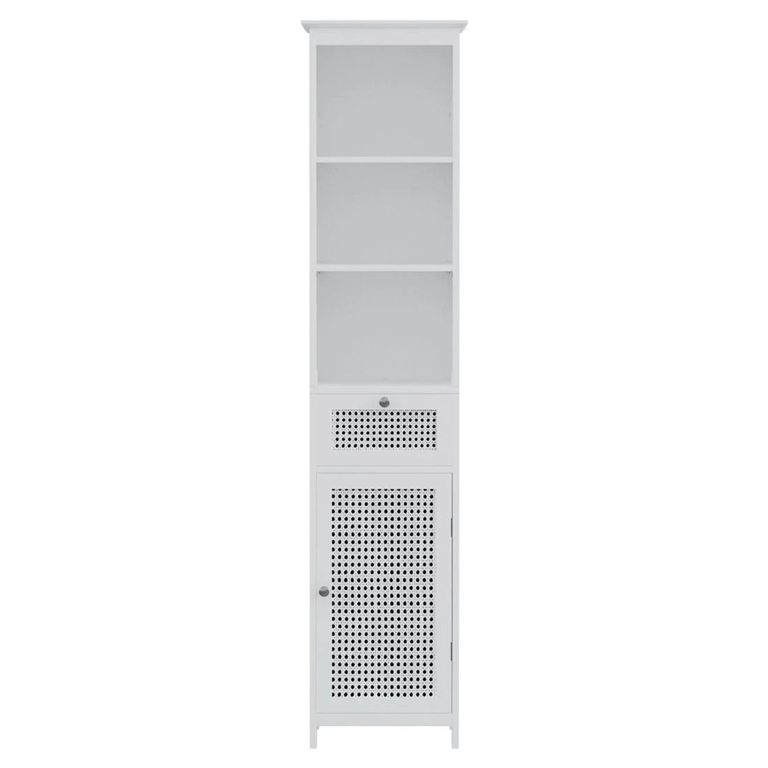 5 Artiss Bathroom Cabinet Storage 161cm  Rattan - White, 5 of 8