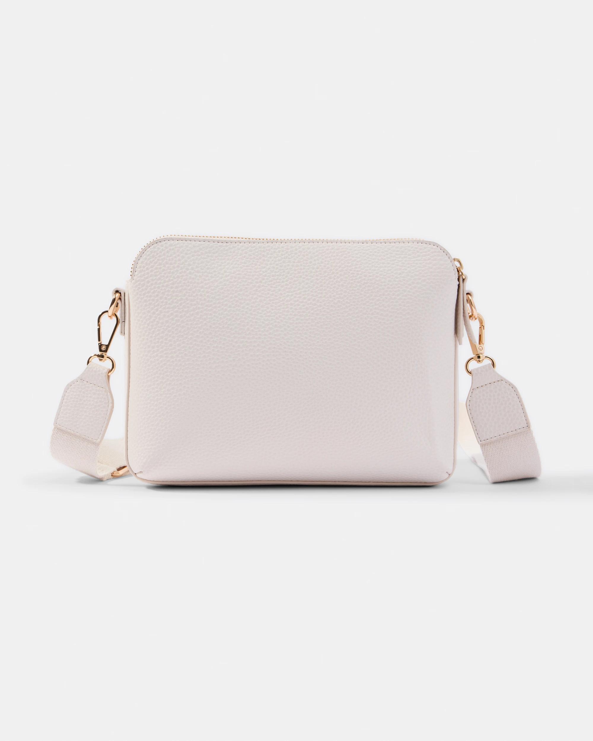 1 Double Pocket Crossbody Bag White, 1 of 5