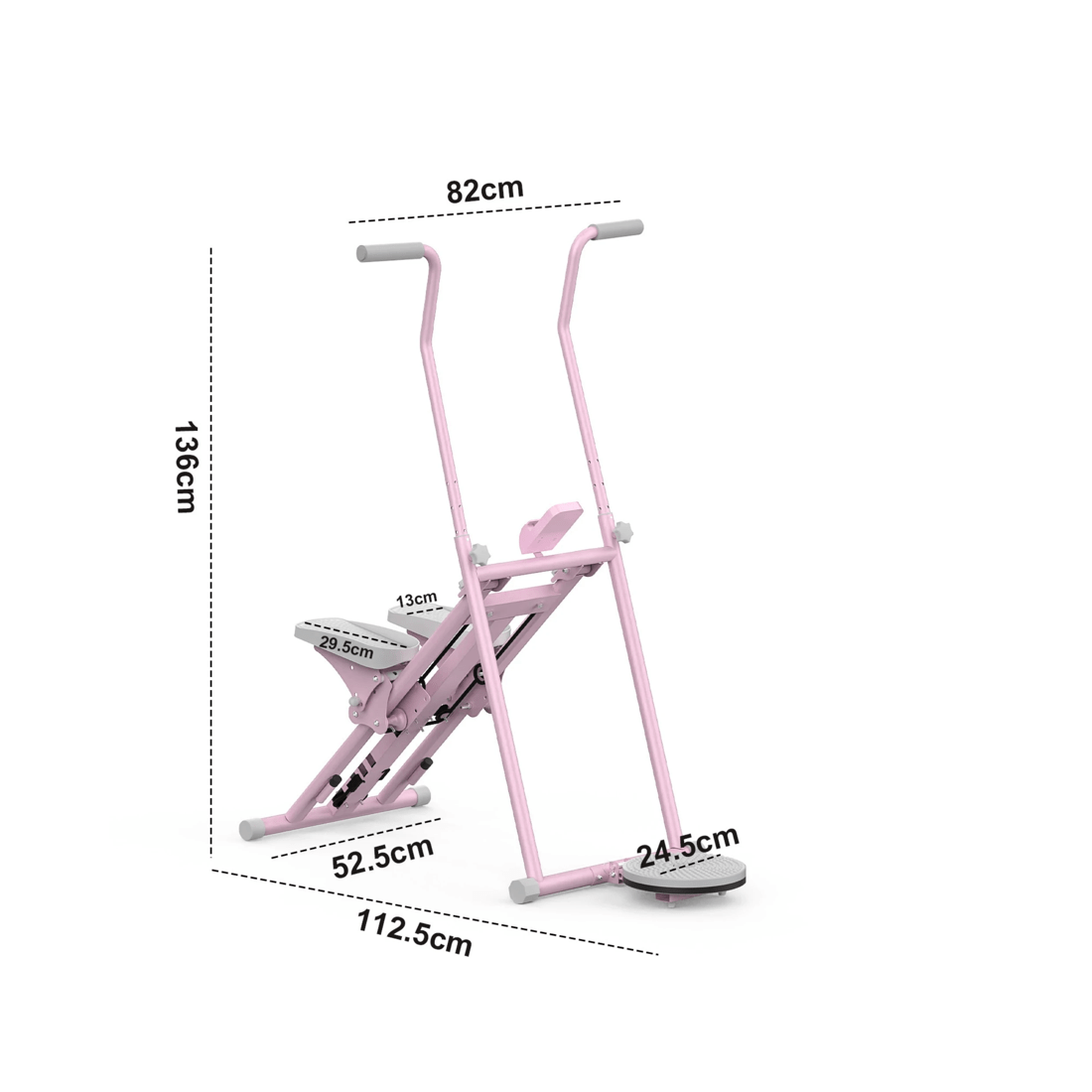 6 Advwin Vertical Climber Exercise Machine Adjustable Stair Stepper Pink&Purple, 6 of 6