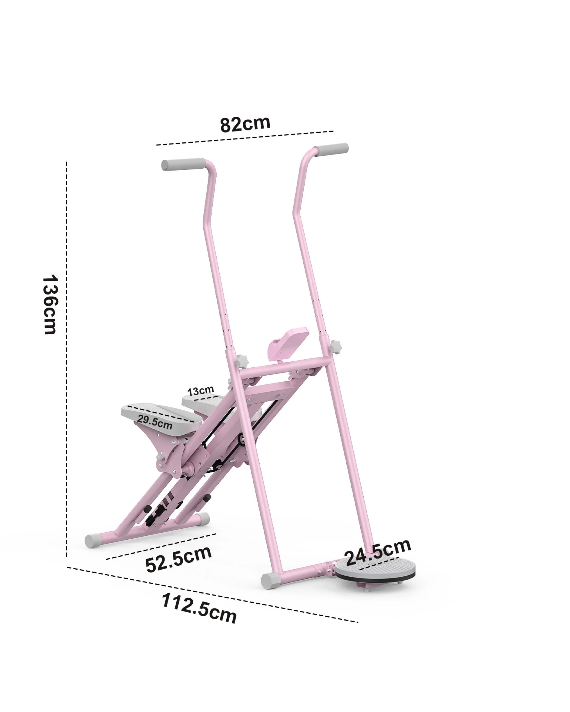 6 Advwin Vertical Climber Exercise Machine Adjustable Stair Stepper Pink&Purple, 6 of 6