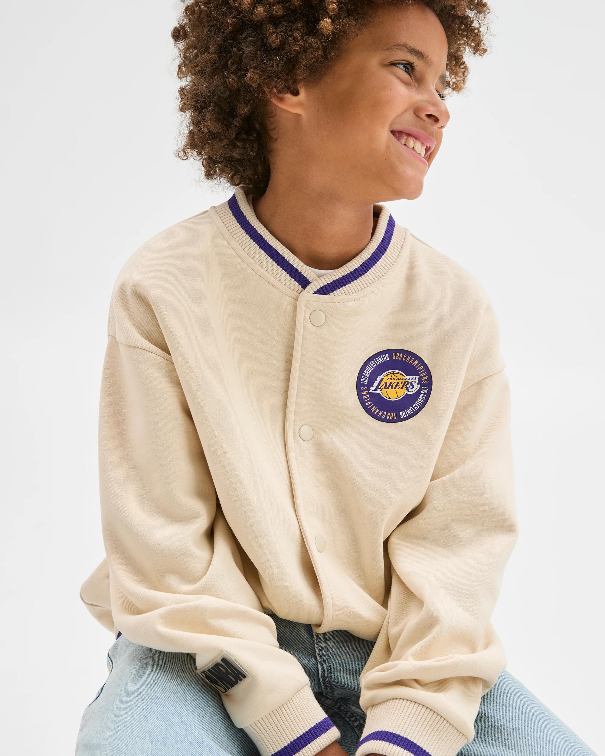 1 NBA Australian Cotton Blend Varsity Jacket NEUTRAL, 1 of 7