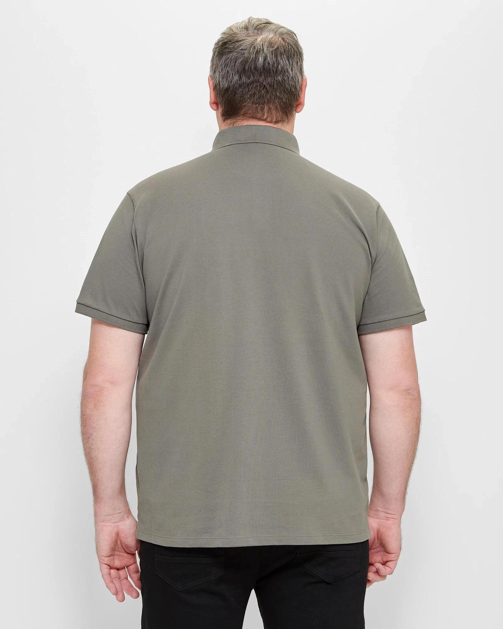 4 Target Man Plus Plus Size Pique Polo Top GUNMETAL, 4 of 5