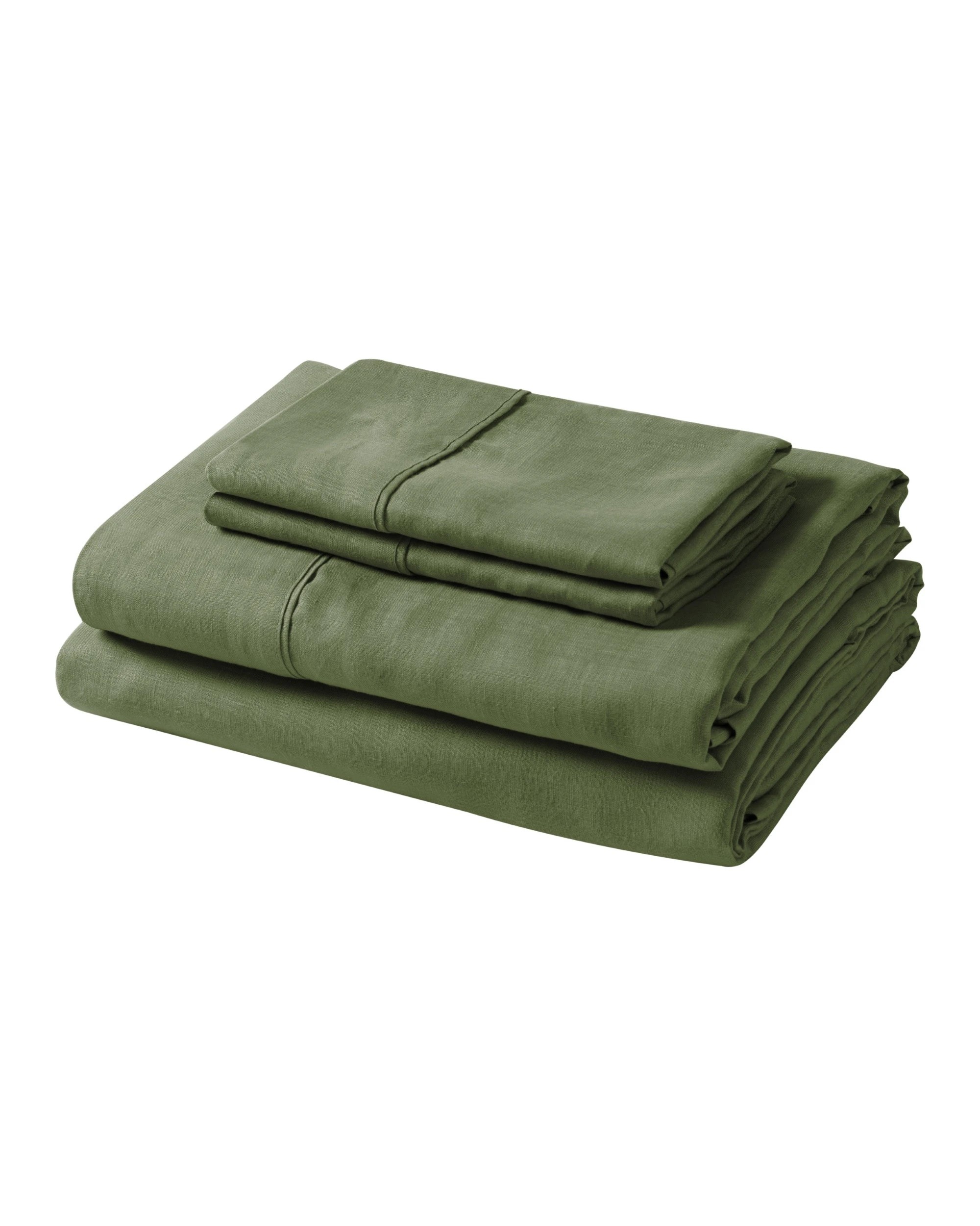 7 Natural Home Vintage Washed 100% Hemp Sheet Set - Queen Bed - Olive, 7 of 8