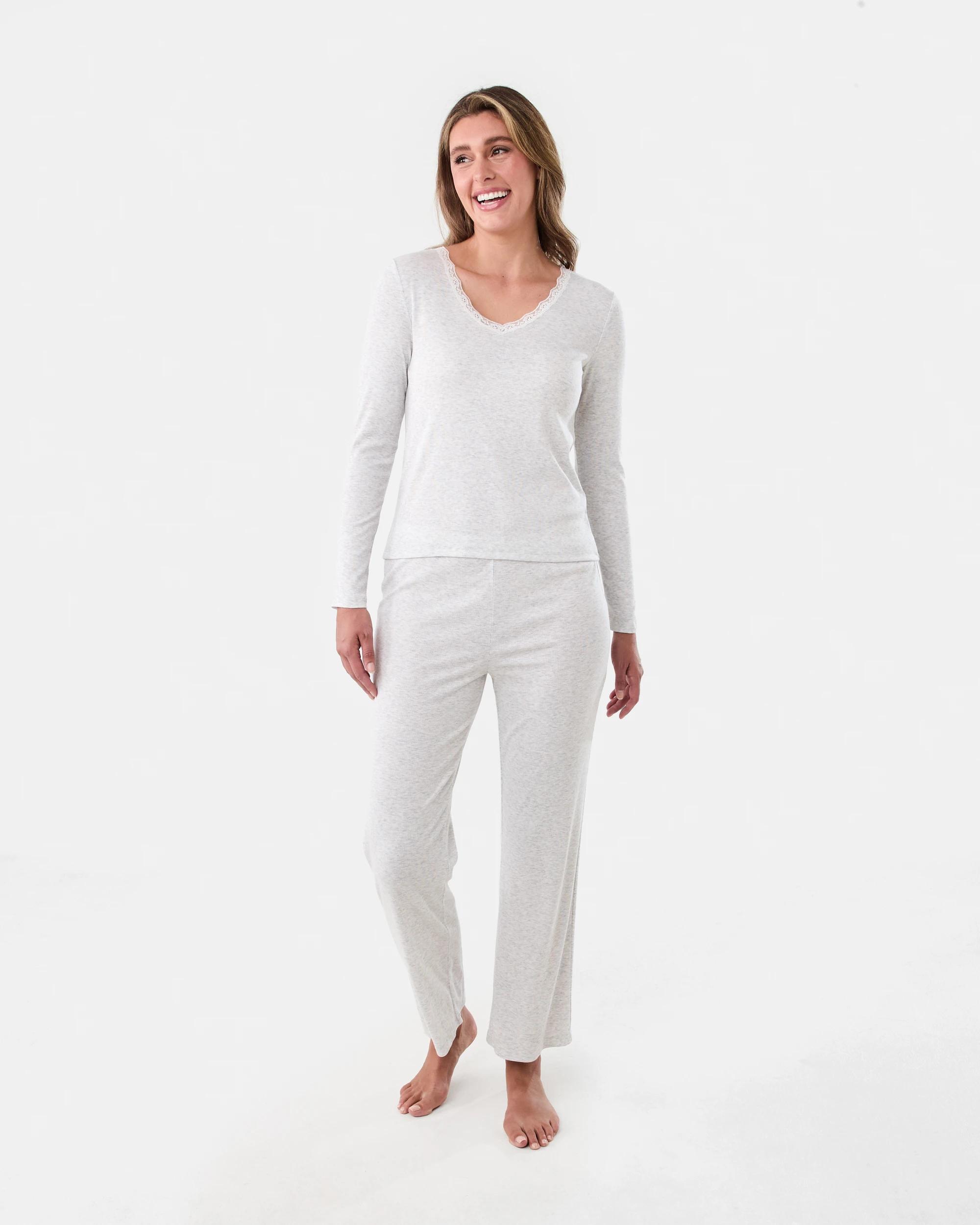 5 Comfort Rib Pants Wht Marle, 5 of 5