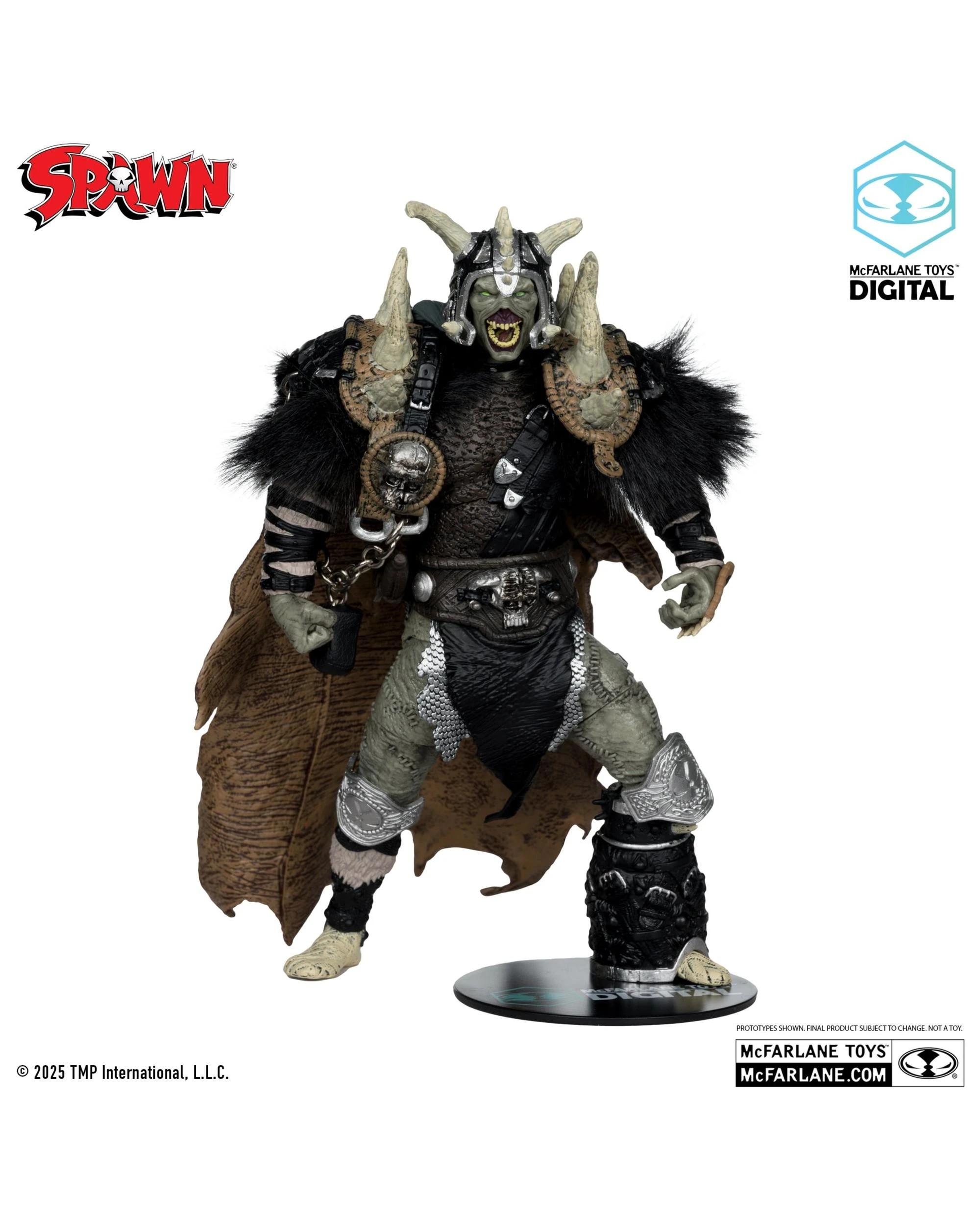5 Mcfarlane Digital Gold Label Spawn the Dark Ages Bloodaxe with Horse 7 inch Figure 2 Pack with Digital Collectable, 5 of 10
