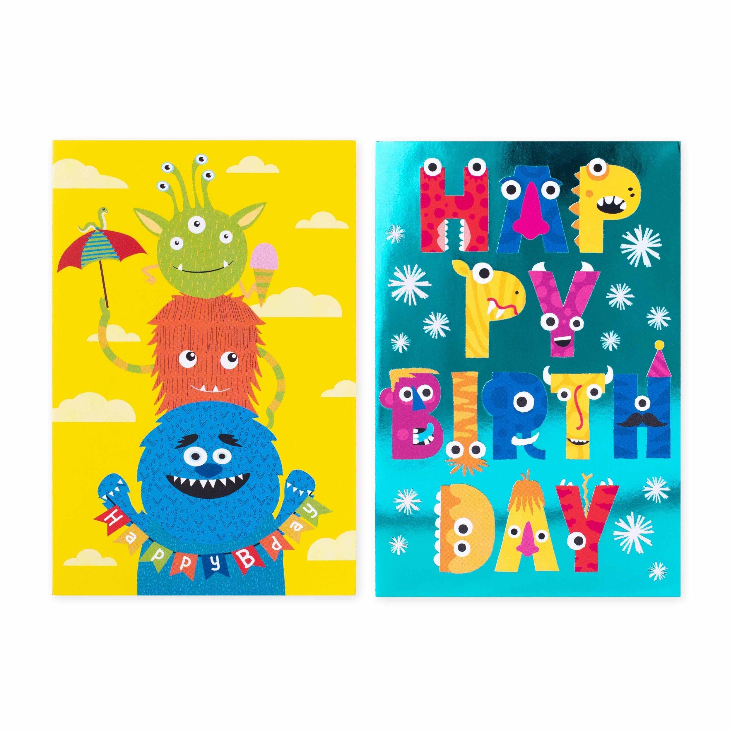 2 12 Pack Hallmark Kids Birthday Cards - Fun Colourful Monsters!, 2 of 4