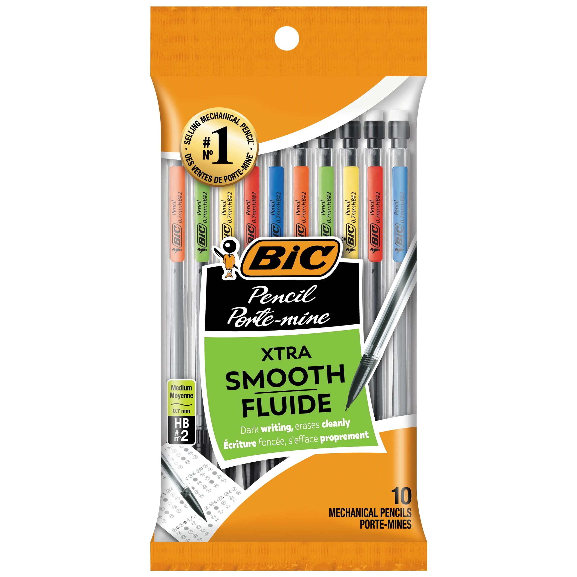 1 10 Pack BIC Xtra Smooth Fluid Mechanical Pencils, 1 of 5