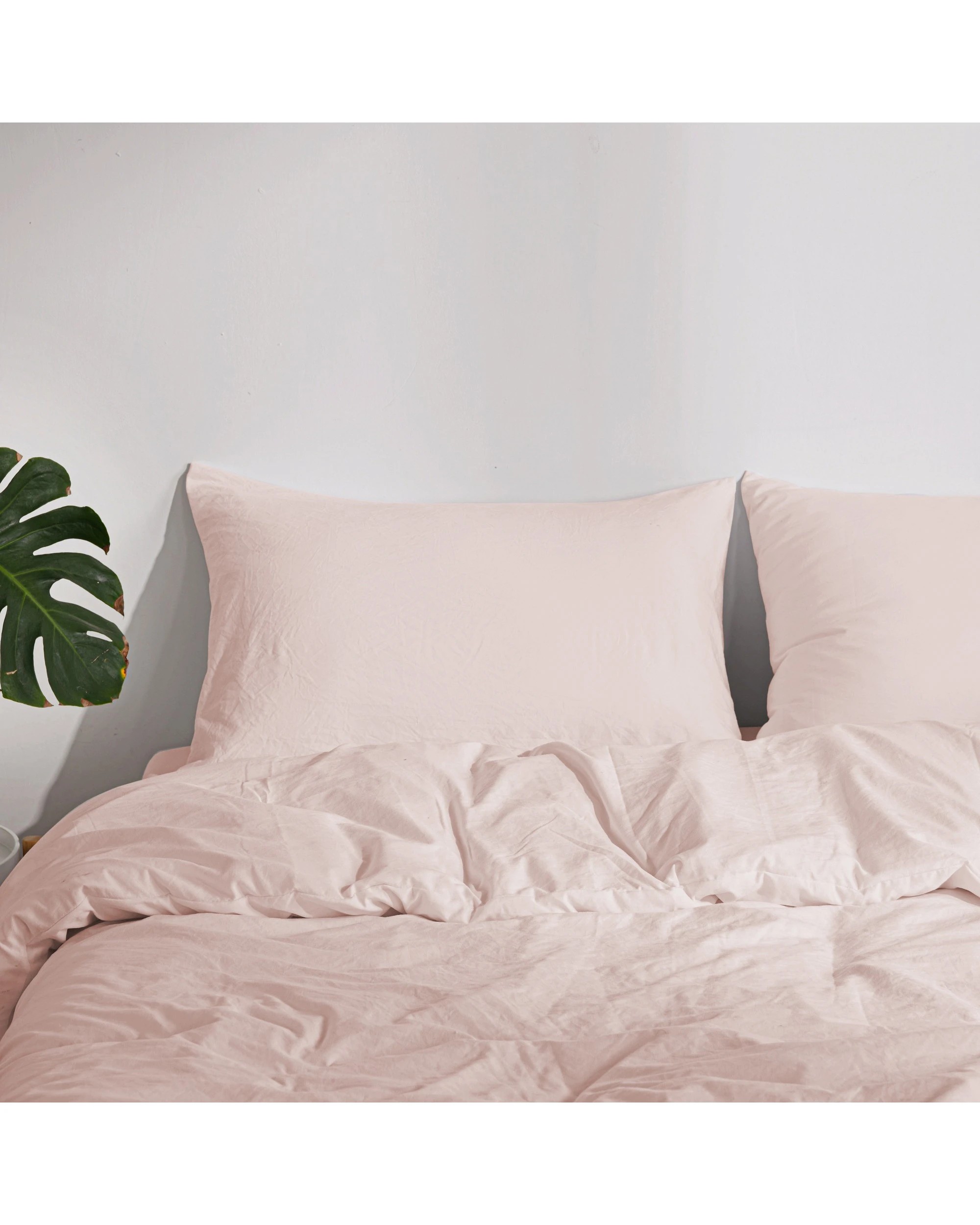 6 Dreamaker Superfine Washed Microfibre Quilt Cover Set - Queen Bed - Blush Pink, 6 of 9