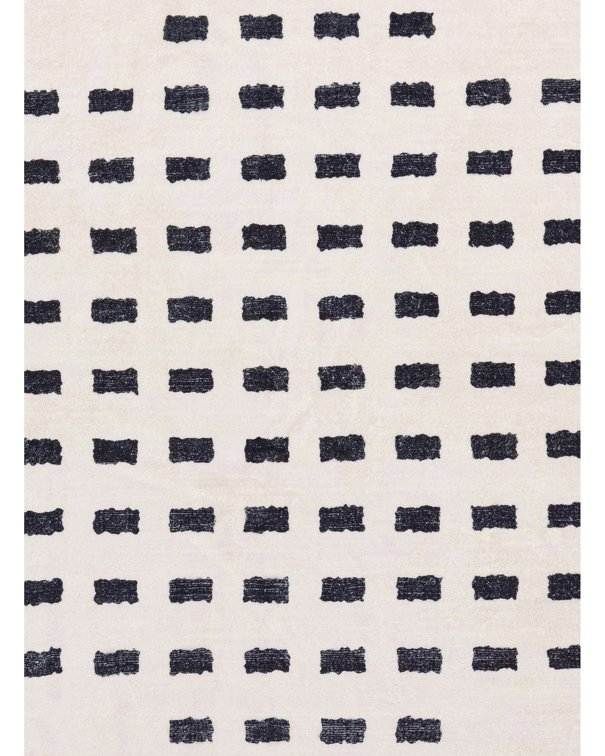 4 Loopsie Taber Rectangles Washable Round Rug-160cm x 160cm - White, 4 of 5