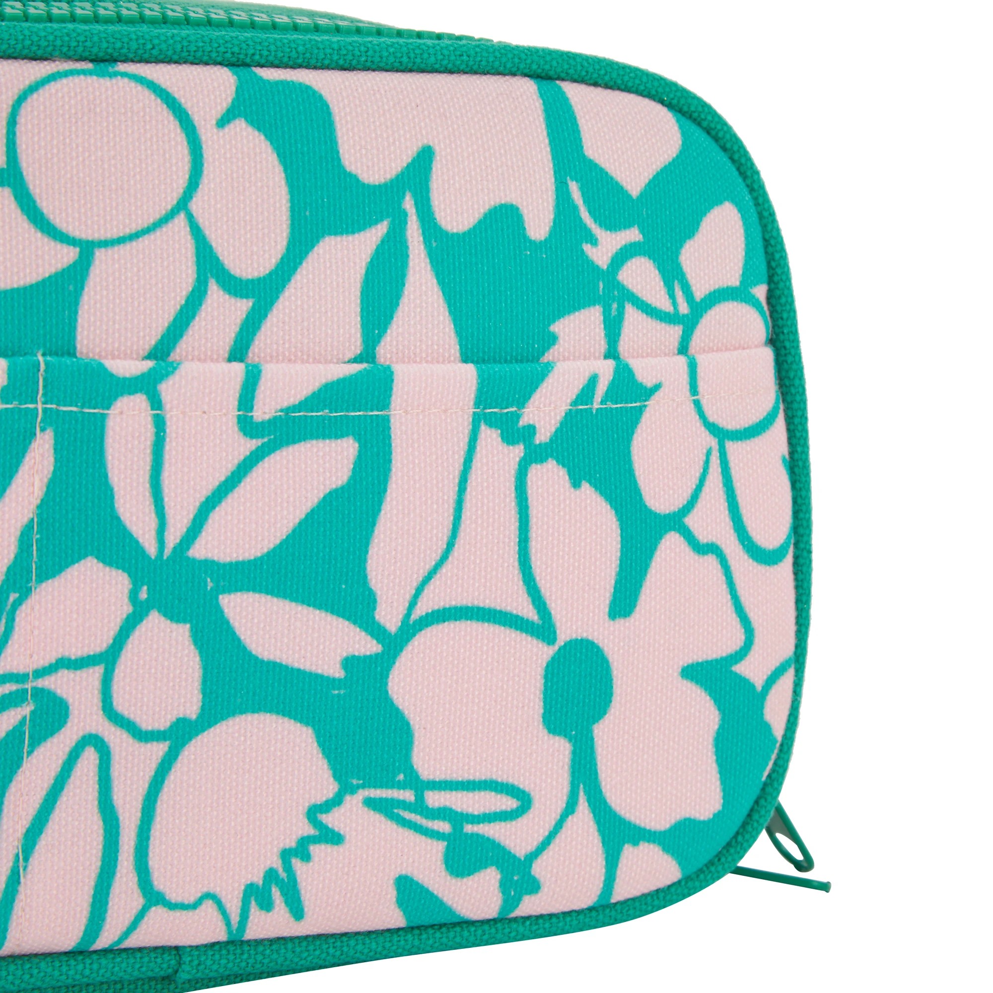 4 Zip Top Pencil Case - Floral, 4 of 7