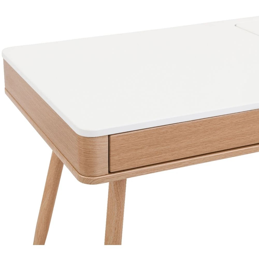 7 Larvik 1200mm 2 Drawer Desk Oak/White Desks, Tables and Workstations, 7 of 10