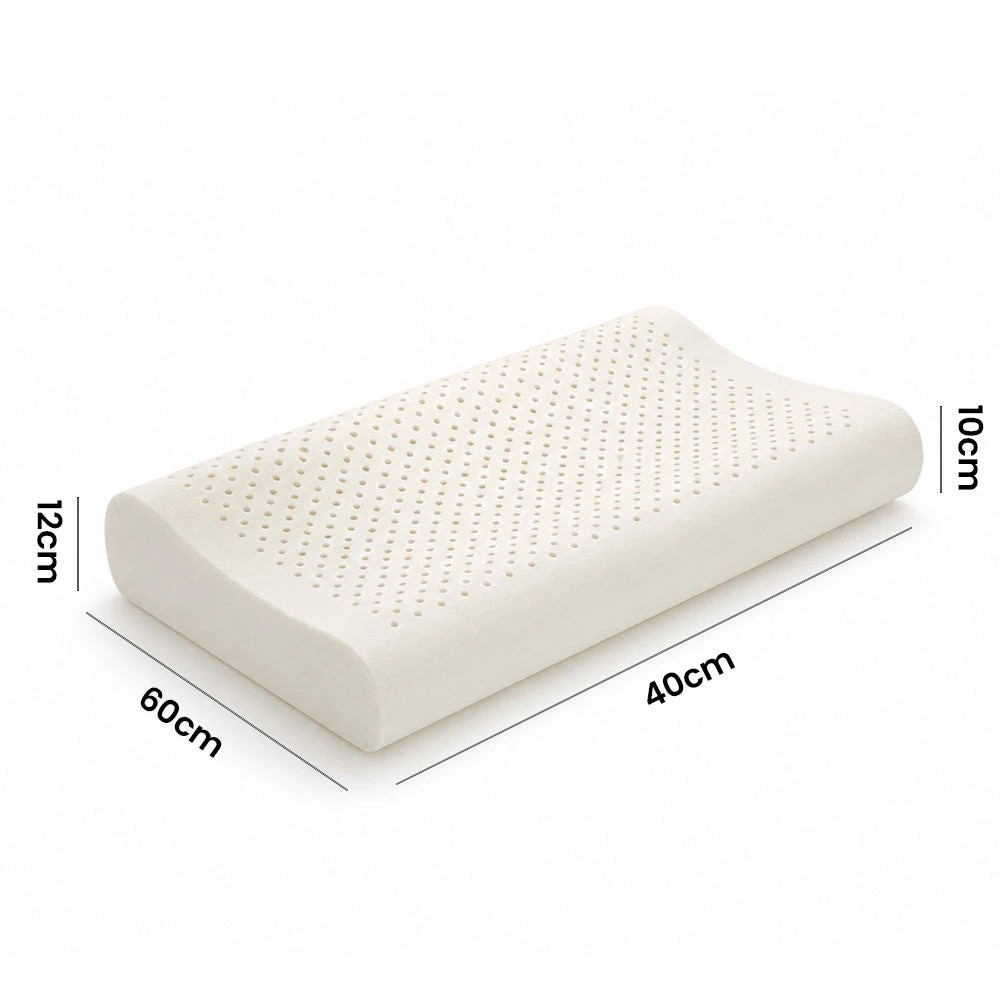 6 Zzz Atelier 2 Pack 100% Natural Latex Contour Pillow - Firm Support - White, 6 of 6