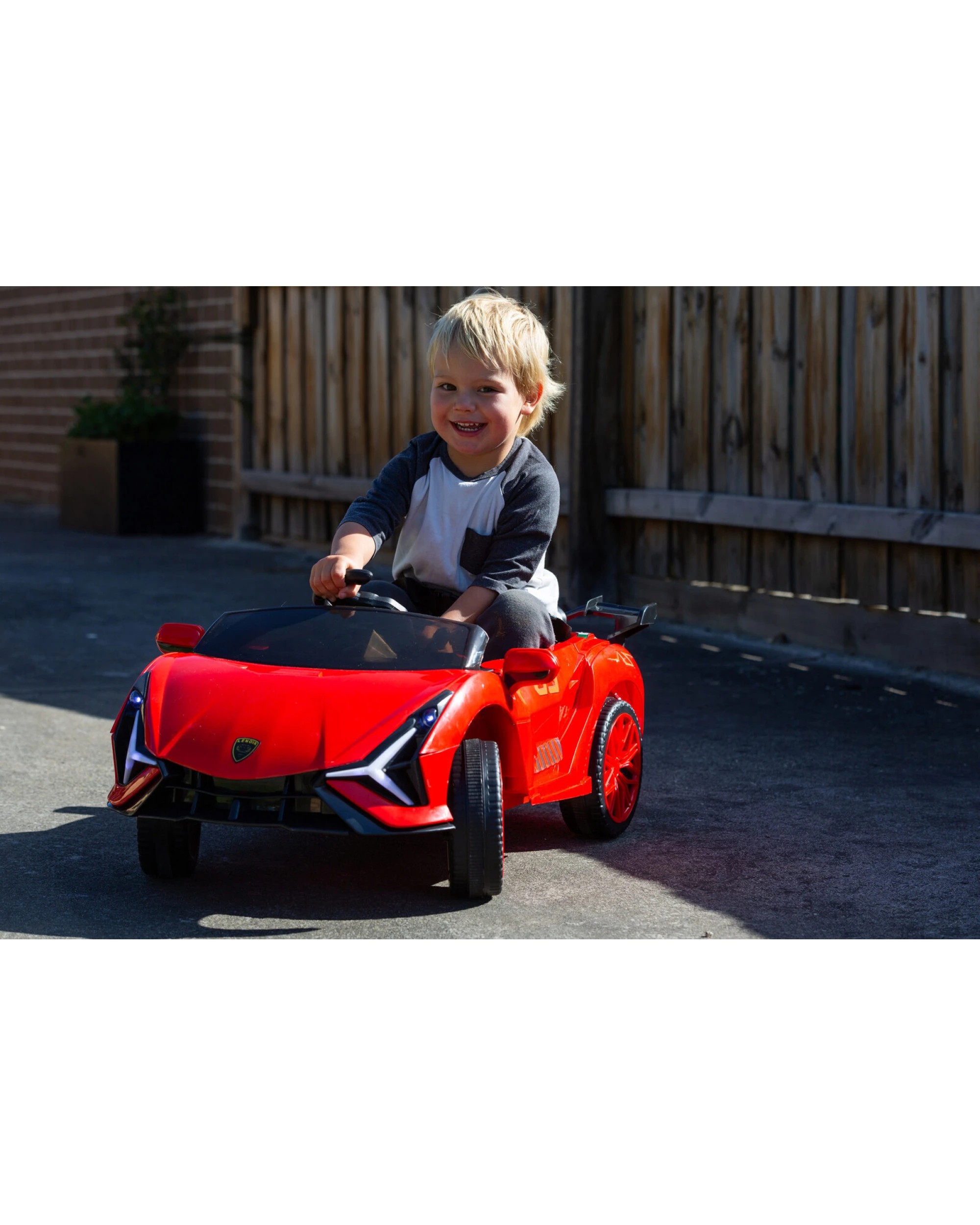 8 Lenoxx Ferrari Inspired 12V Ride-on Electric Car with Remote Control - Red, 8 of 10