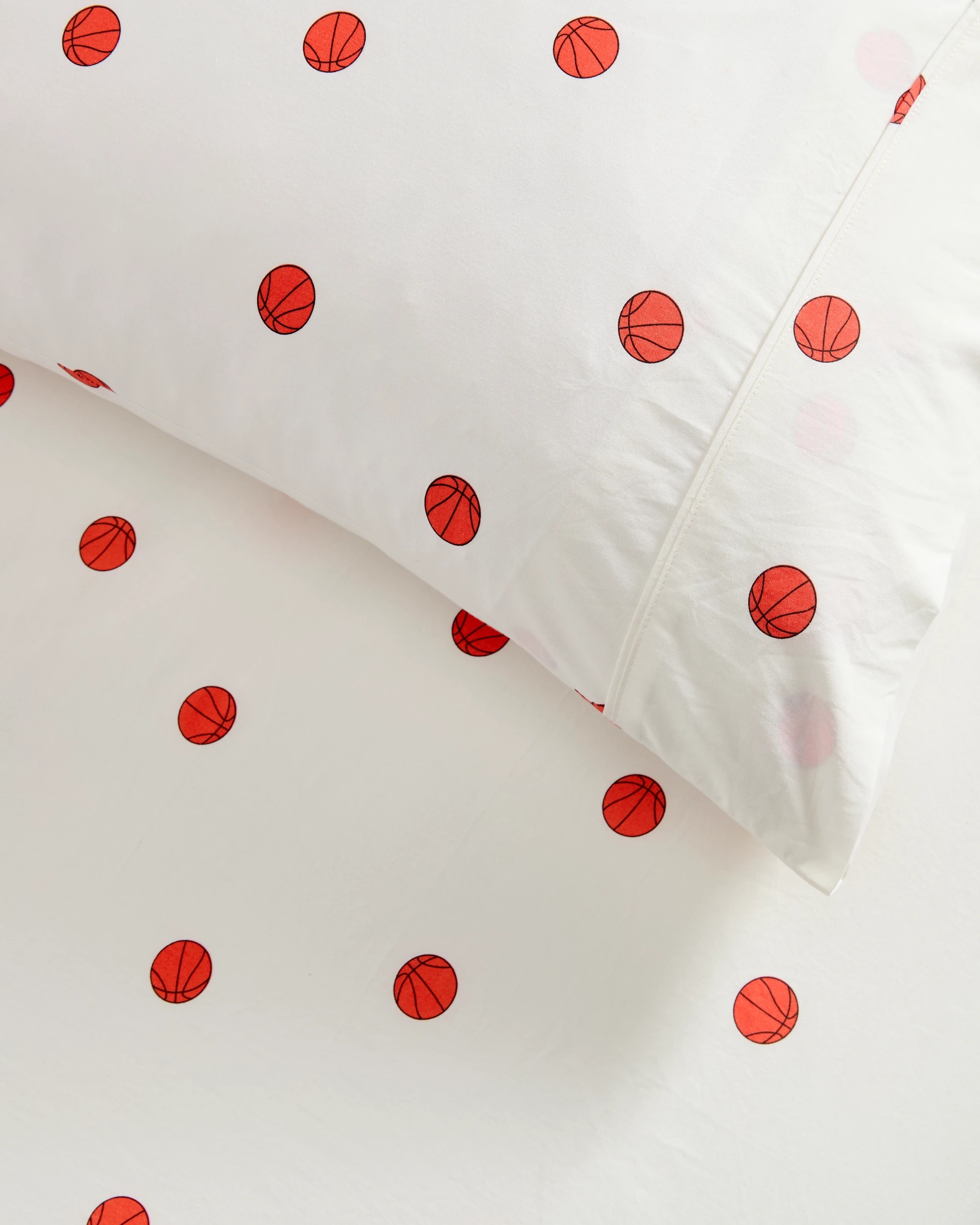 2 Target Bronny Australian Cotton Basketball Kids Fitted Sheet Set - Single Bed - White, 2 of 4