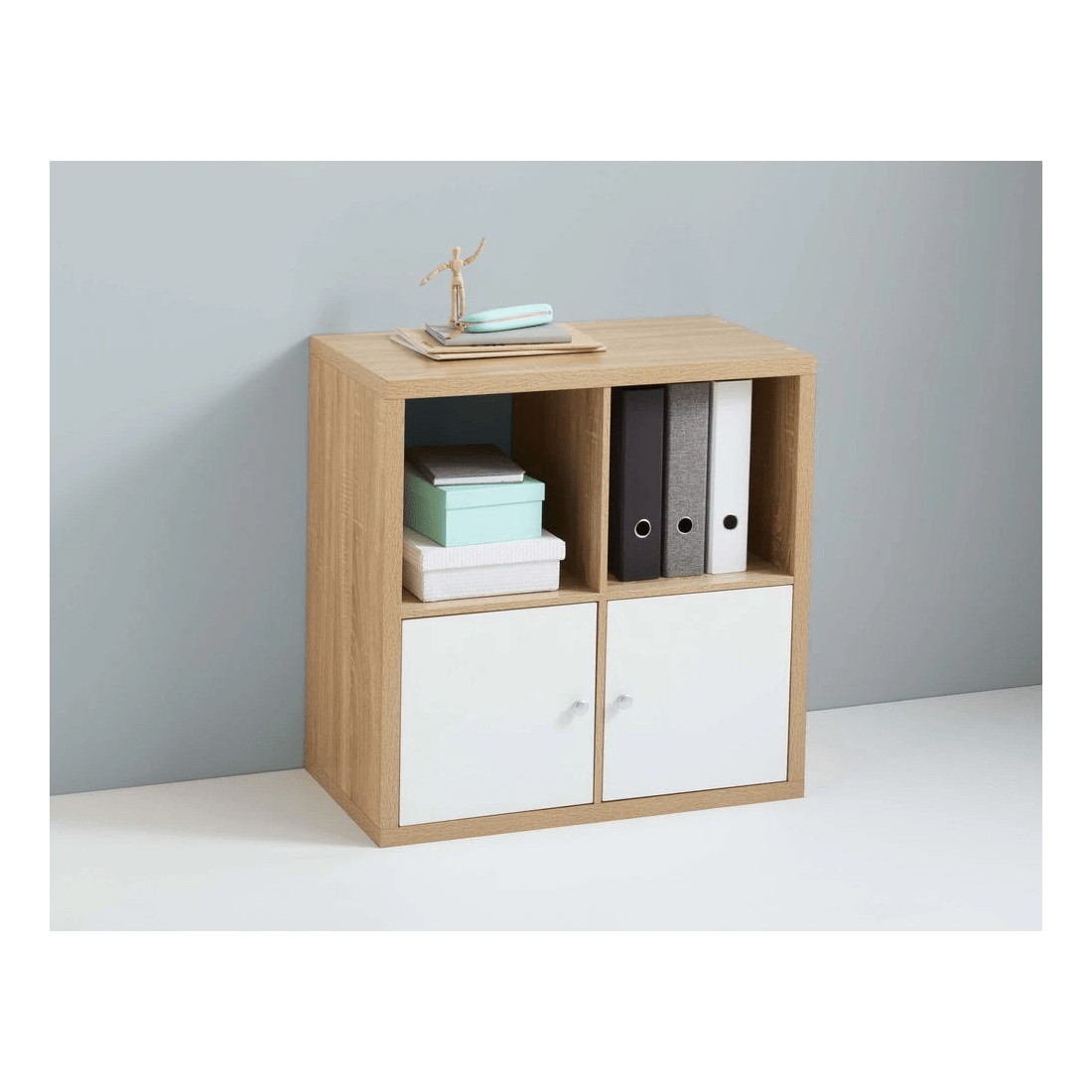 9 Horsen 4 Cube Bookcase Oak, 9 of 9