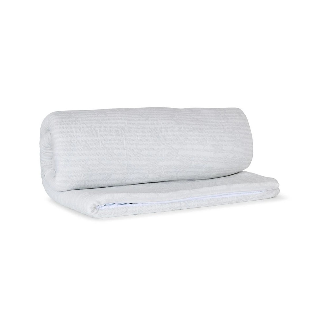 4 Memory Foam Mattress Topper with Skirt - King Bed, White and Grey, 4 of 10