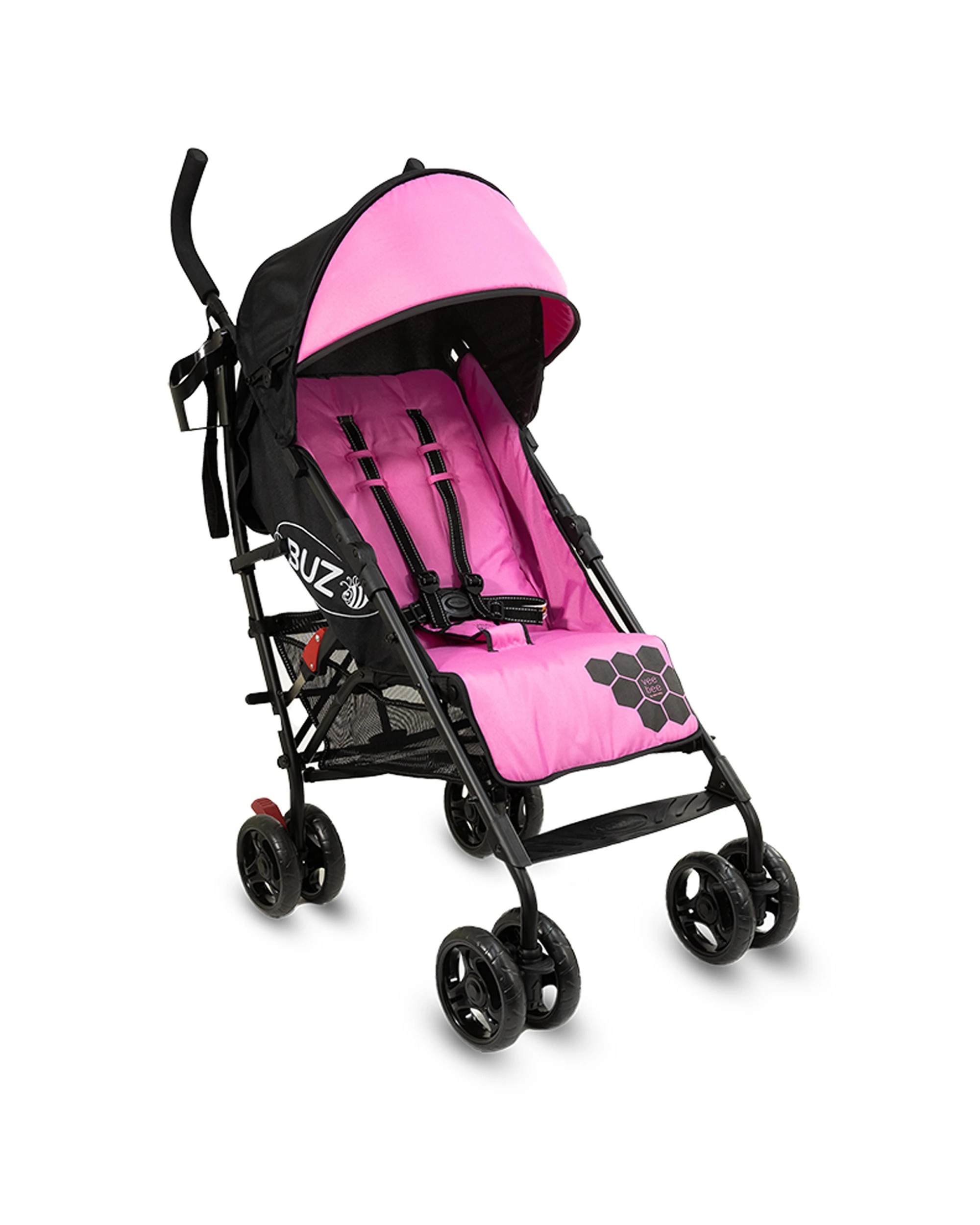 2 Vee Bee 108cm Reclining Foldable Baby Stroller Pram Suitable From Birth Rose Sun Cap
 - Pink, 2 of 3
