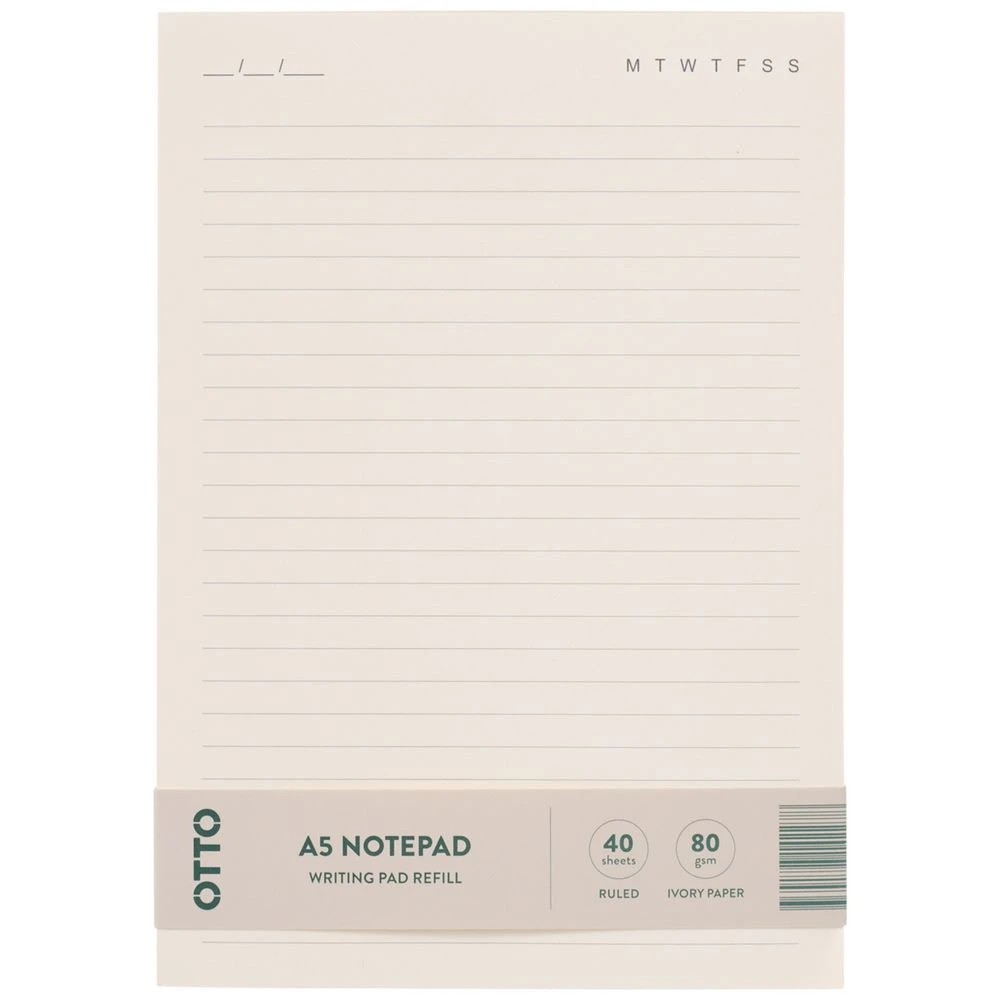 1 Otto A5 Notepad Ruled Ivory 40 Sheets, 1 of 1