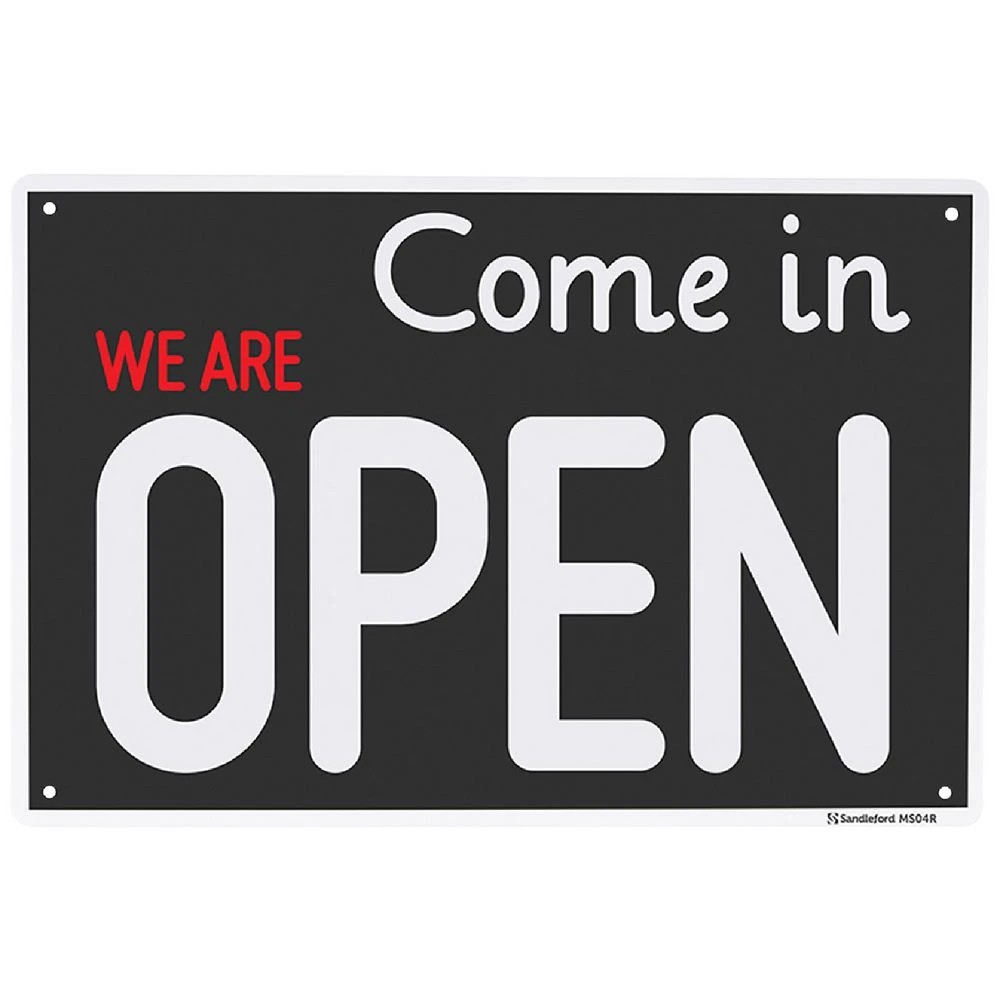 1 Sandleford Open/Closed Sign 300 x 200mm, 1 of 2