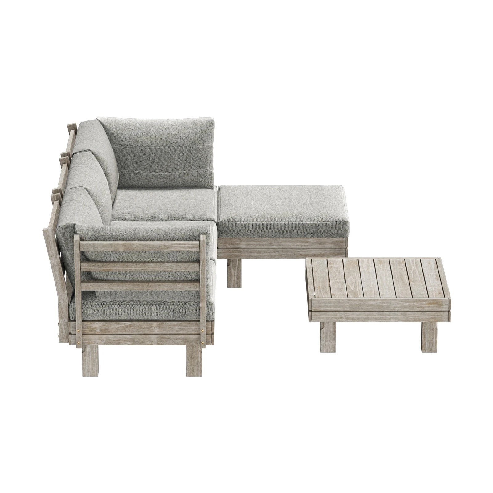 7 Livsip 4 Seater Outdoor Sofa Set Lounge Setting Table Chair - Beige, 7 of 9