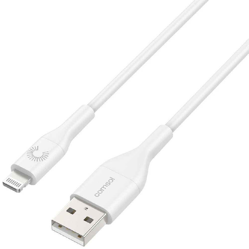 1 Comsol 1.2m USB-A to Lightning Cable White, 1 of 5