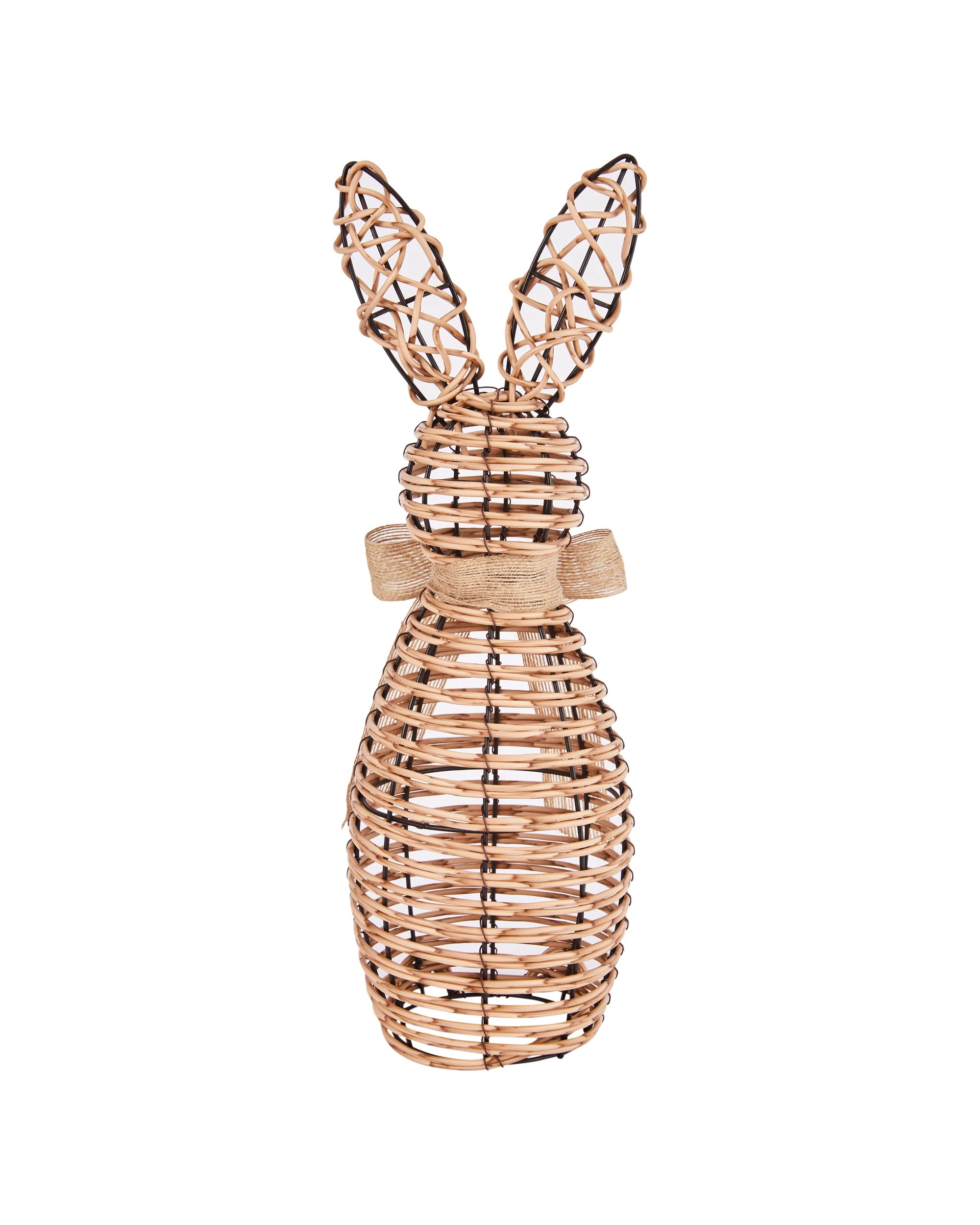3 Large Faux Rattan Bunny, 3 of 4