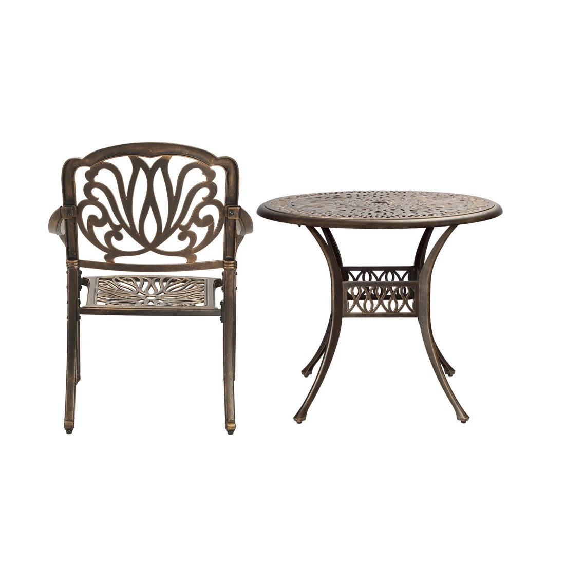 4 Livsip Outdoor Furniture 5 Piece Dining Set Chairs Table Bistro Set Patio Garden
 - Bronze, 4 of 10