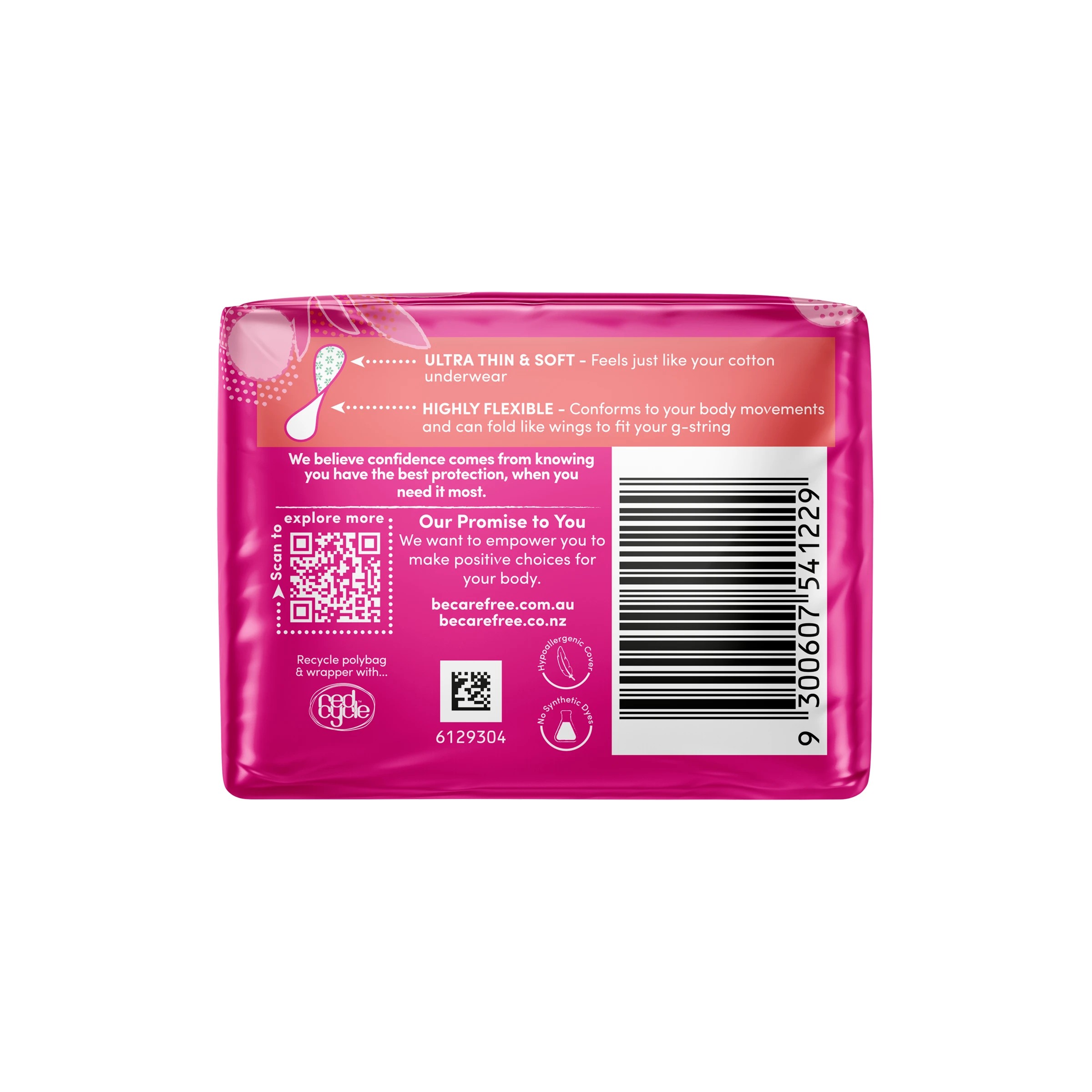 3 Carefree 42 Pack Barely There Aloe Panty Liners, 3 of 6