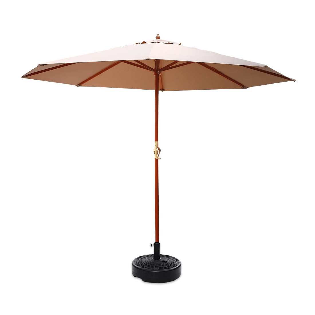 1 Instahut 3m Outdoor Umbrella w/Base Pole Umbrellas Garden Sun Stand Deck - Multi, 1 of 2