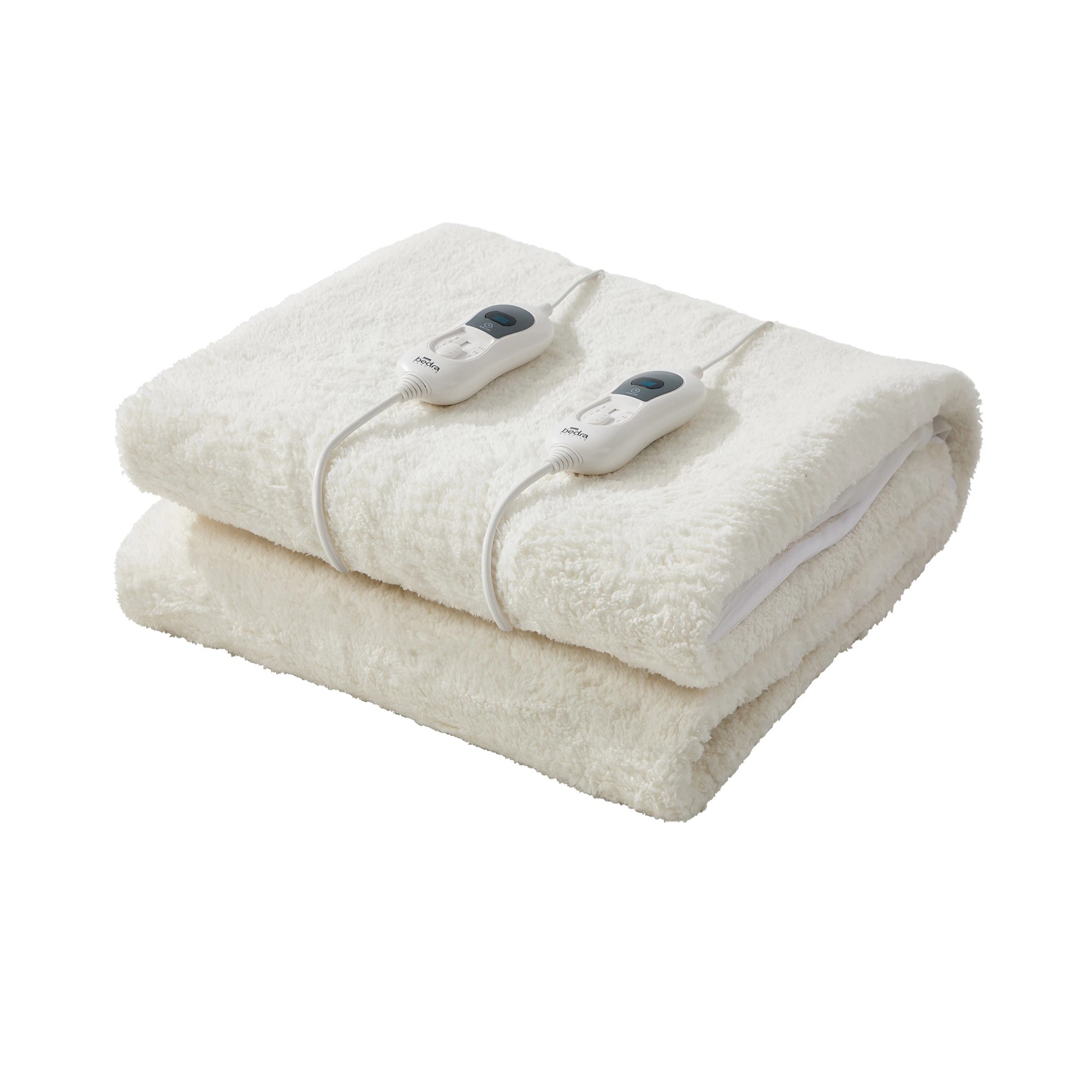 1 Bedra Bedding Electric Heated Blanket Fully Fitted Fleece Underlay Winter Pad King - King Bed - White, 1 of 7