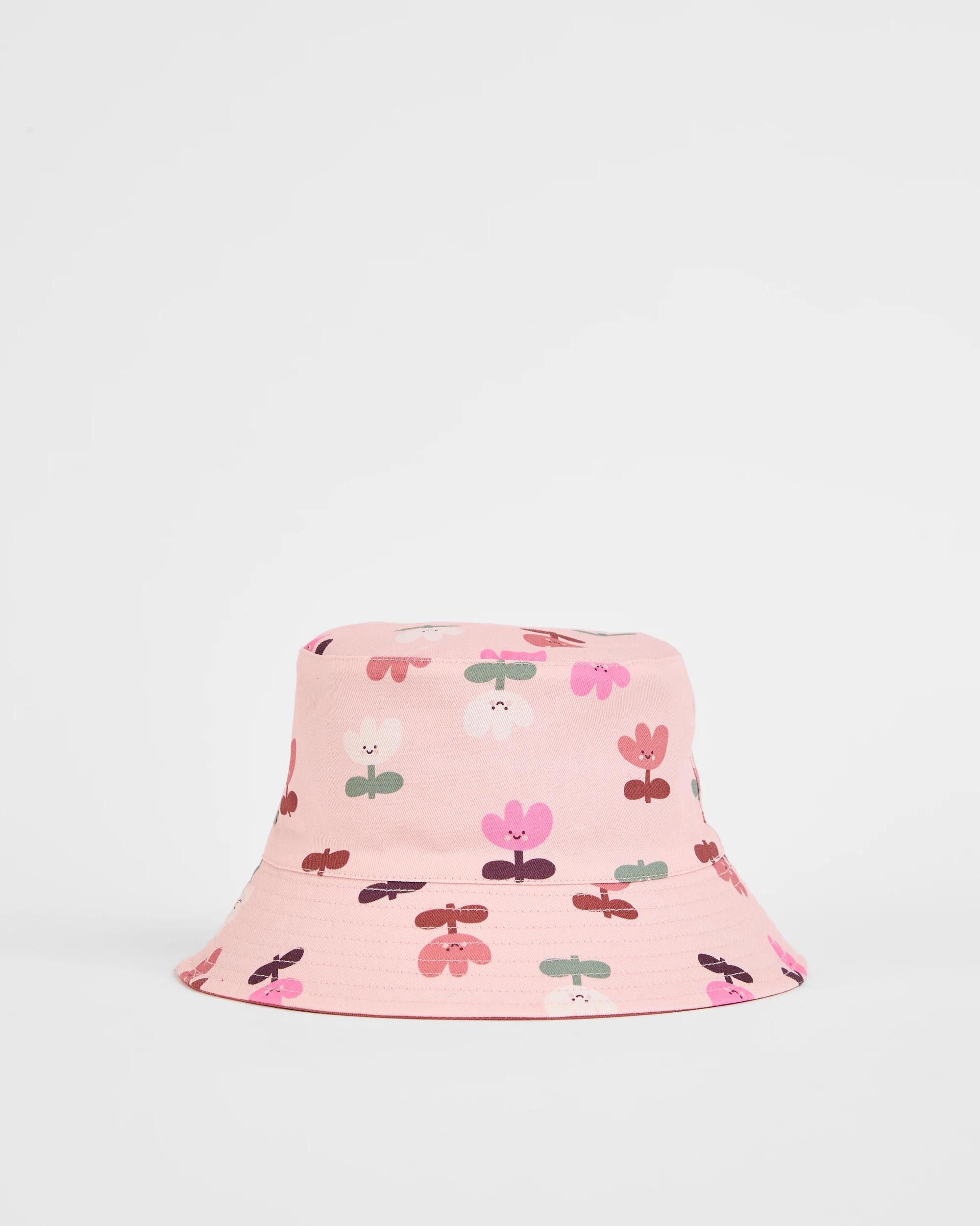 1 Target Kids Reversible Bucket Hat TULIPS, 1 of 3