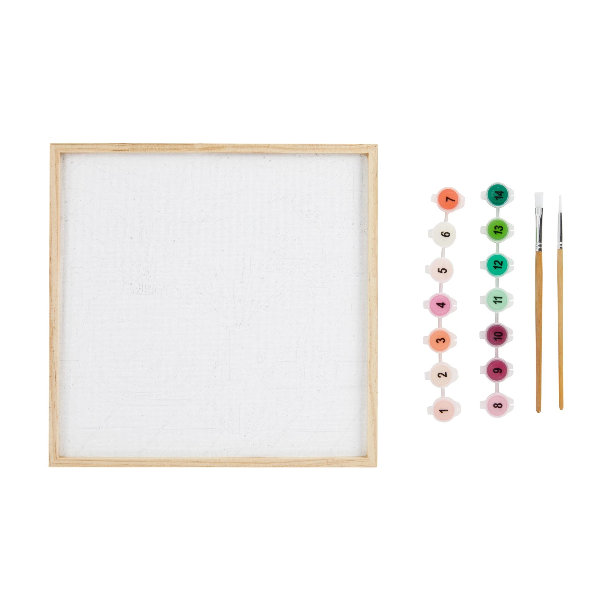 2 Paint By Numbers Framed Canvas DIY Art Kit, 2 of 4