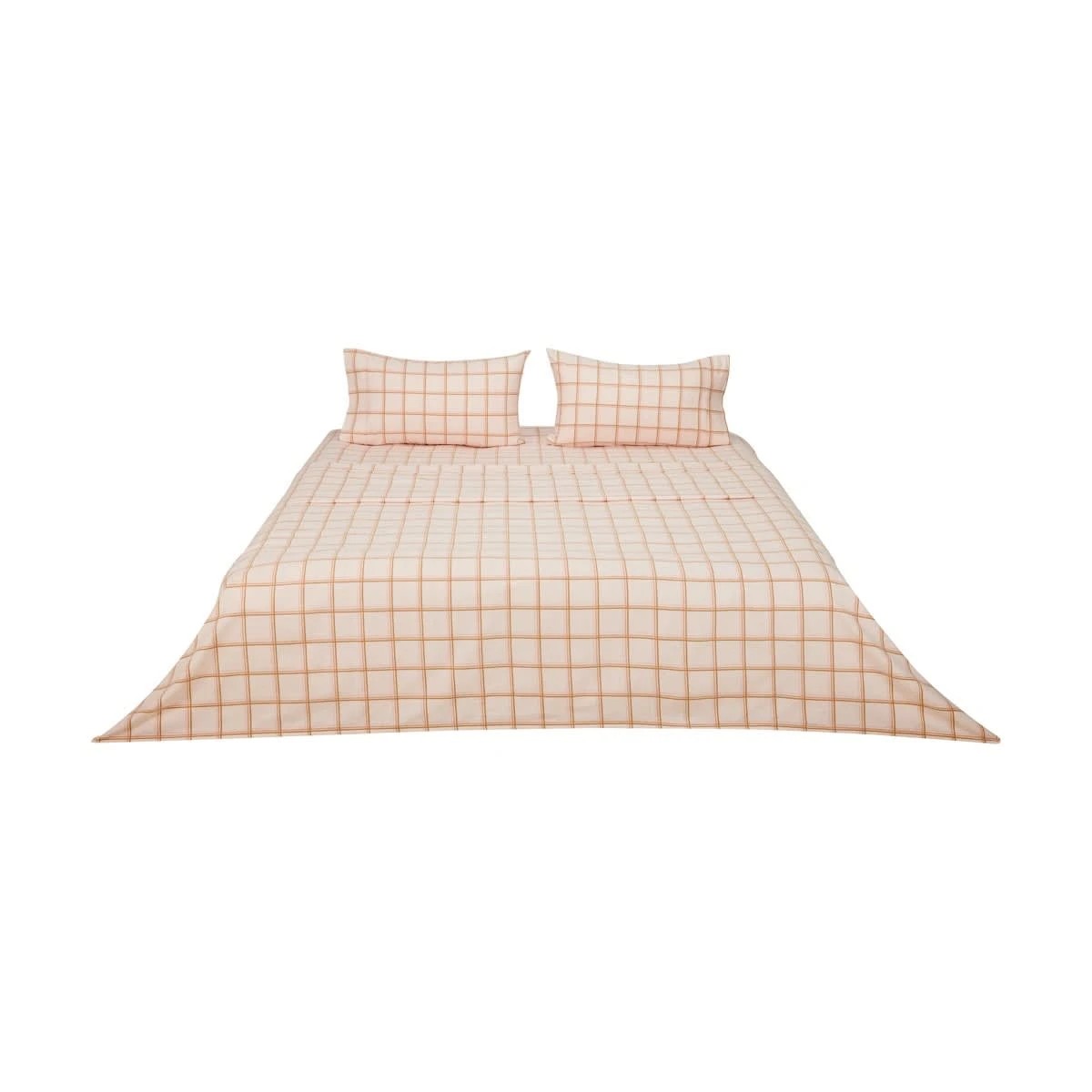 6 Flannelette Cotton Check Sheet Set - King Bed, Pink, 6 of 7