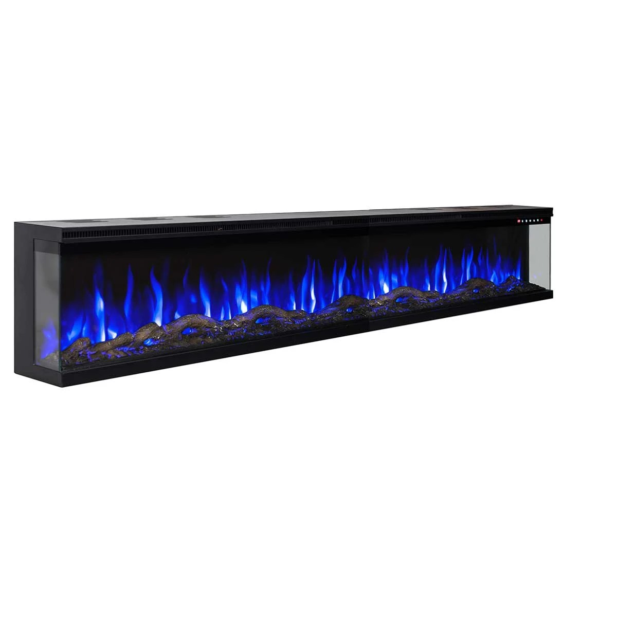 3 Moda Living Fenton 3-Sided 100 inch Electric Fireplace - Black, 3 of 4