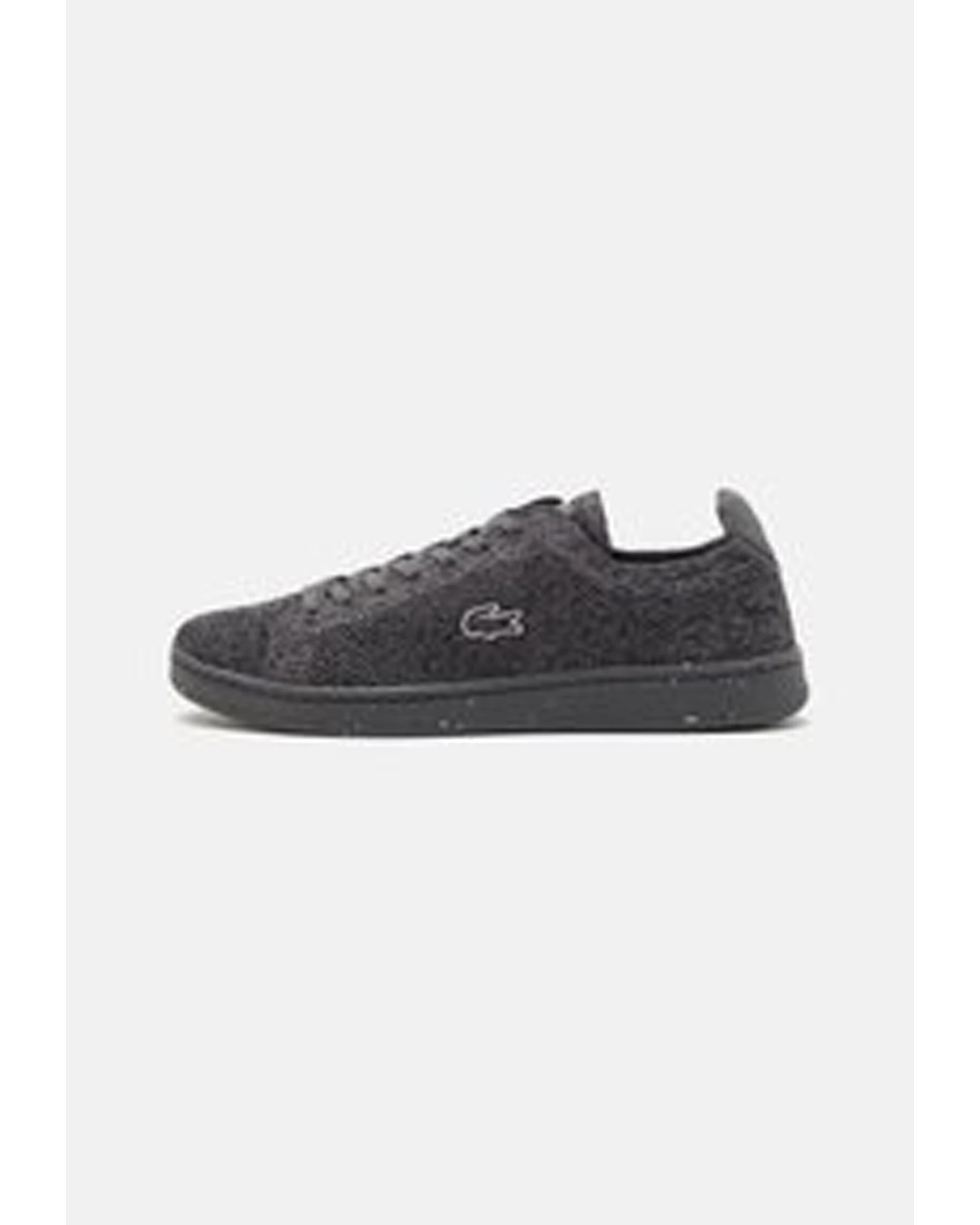 2 Lacoste Carnaby Piquee Knitted Textile Laceup Men's Casual Sneakers - 7 - Grey, 2 of 5