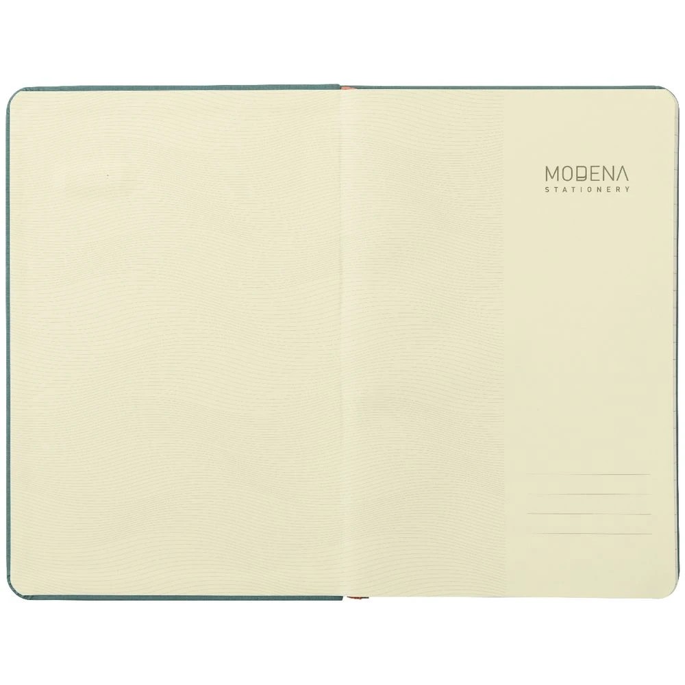 3 Modena A5 Linen Ruled Notebook Teal, 3 of 5