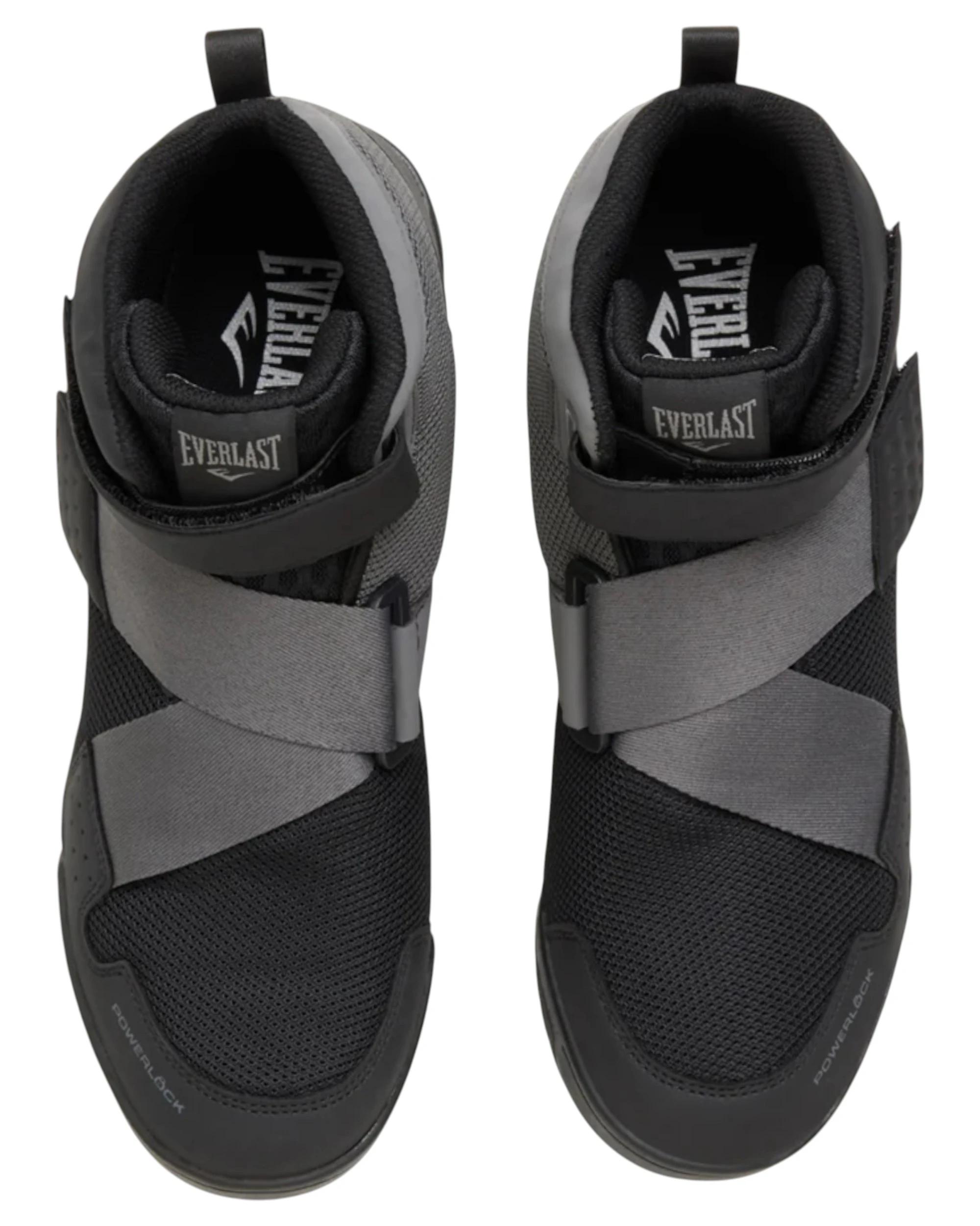 3 Everlast Mens Powerlock X-Trainer Black/ Grey Gym Training Boots Boxing Shoes BLACK/GREY, 3 of 8