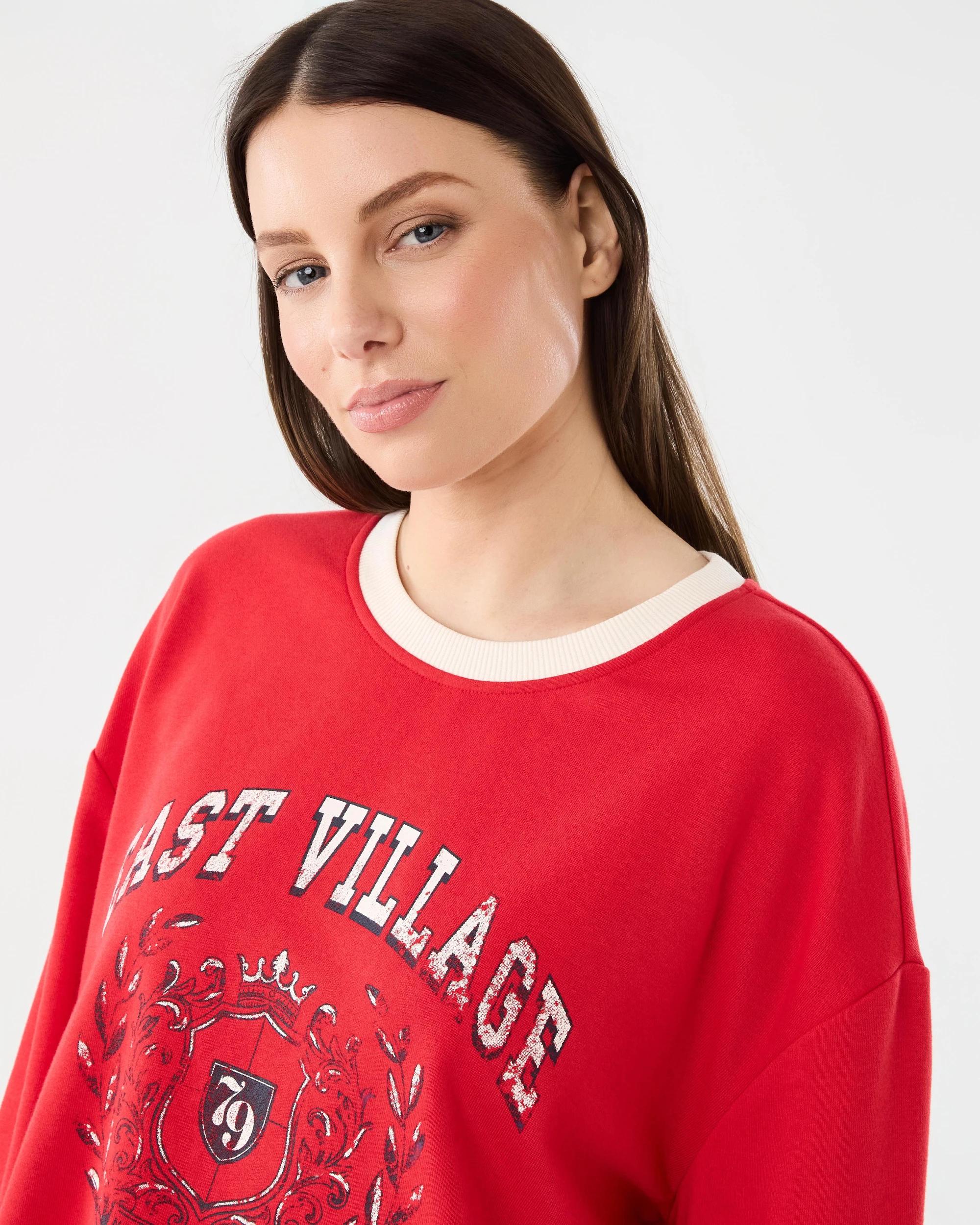 4 Print French Terry Sweatshirt East Crest, 4 of 8