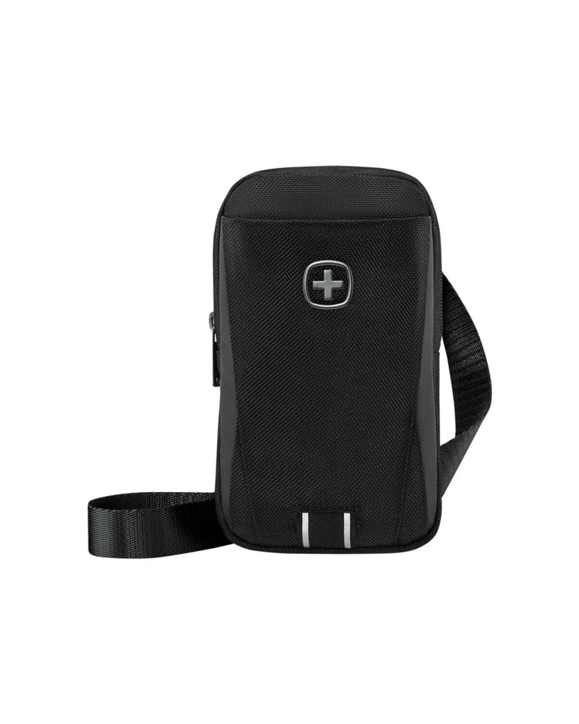 3 Wenger XE Crossbody Monosling Bag With RFID Protection Recycled PET - Black, 3 of 4