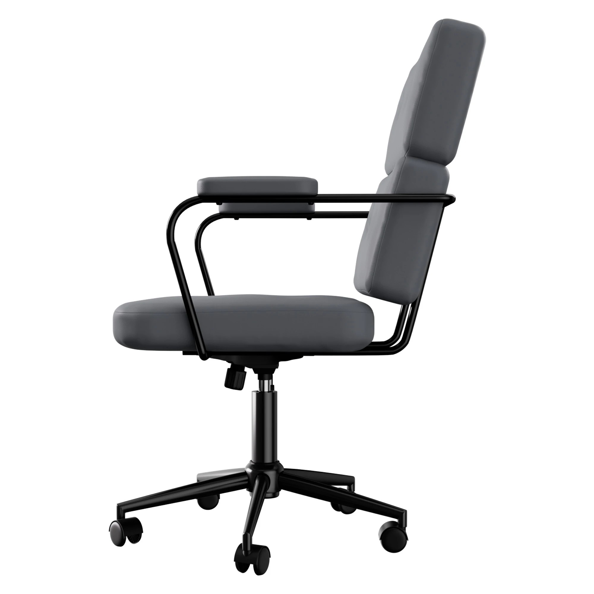 2 Levede Leather Office Chair - Grey, 2 of 7