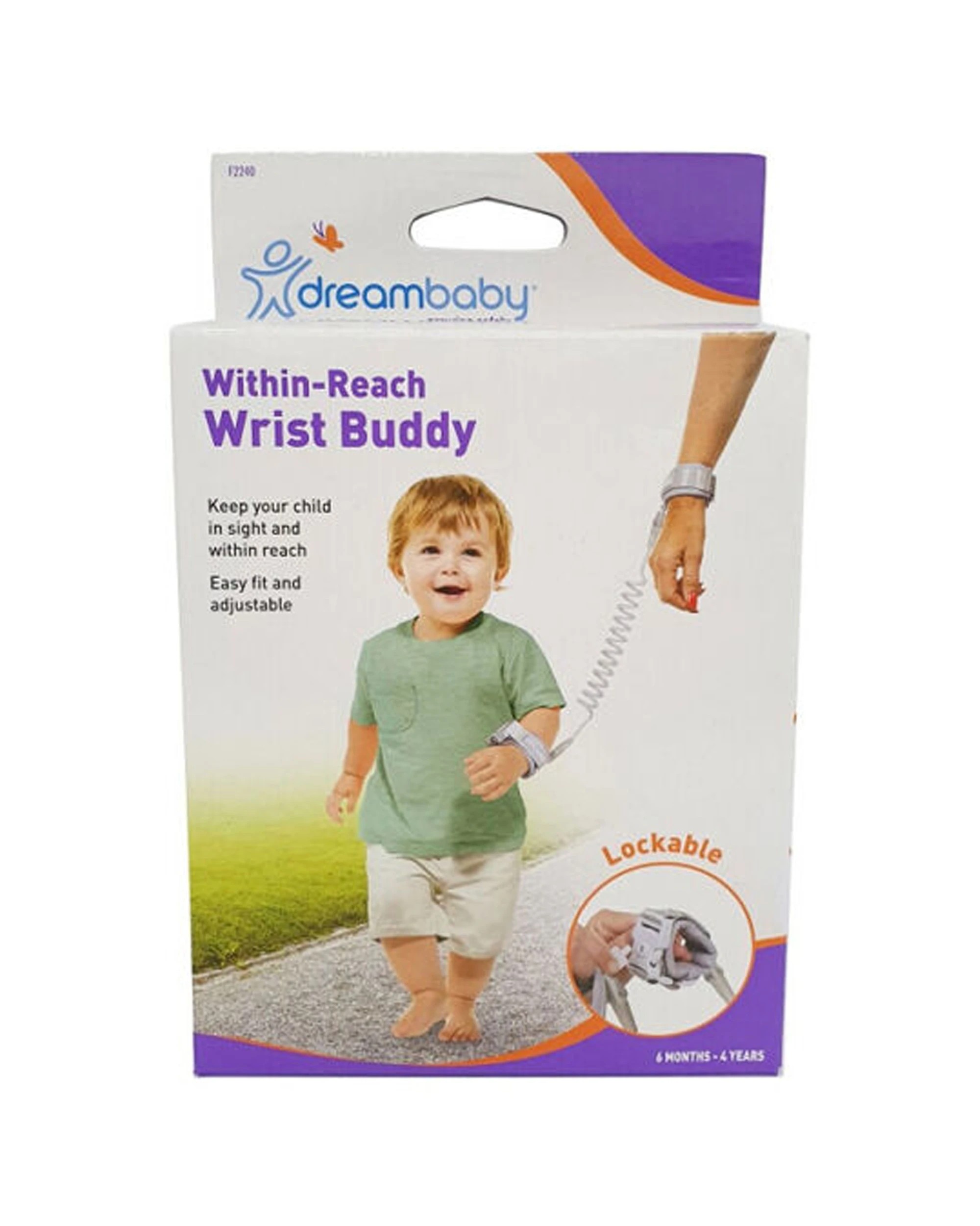 1 Dreambaby Within Reach Wrist Buddy Kids Toddler Harness Adjustable - Grey, 1 of 4