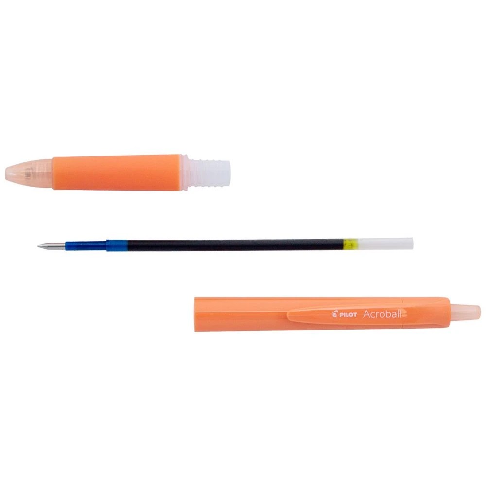 3 PILOT Acroball 150 Ballpoint Pen 0.5mm Coral Orange Barrel, 3 of 5