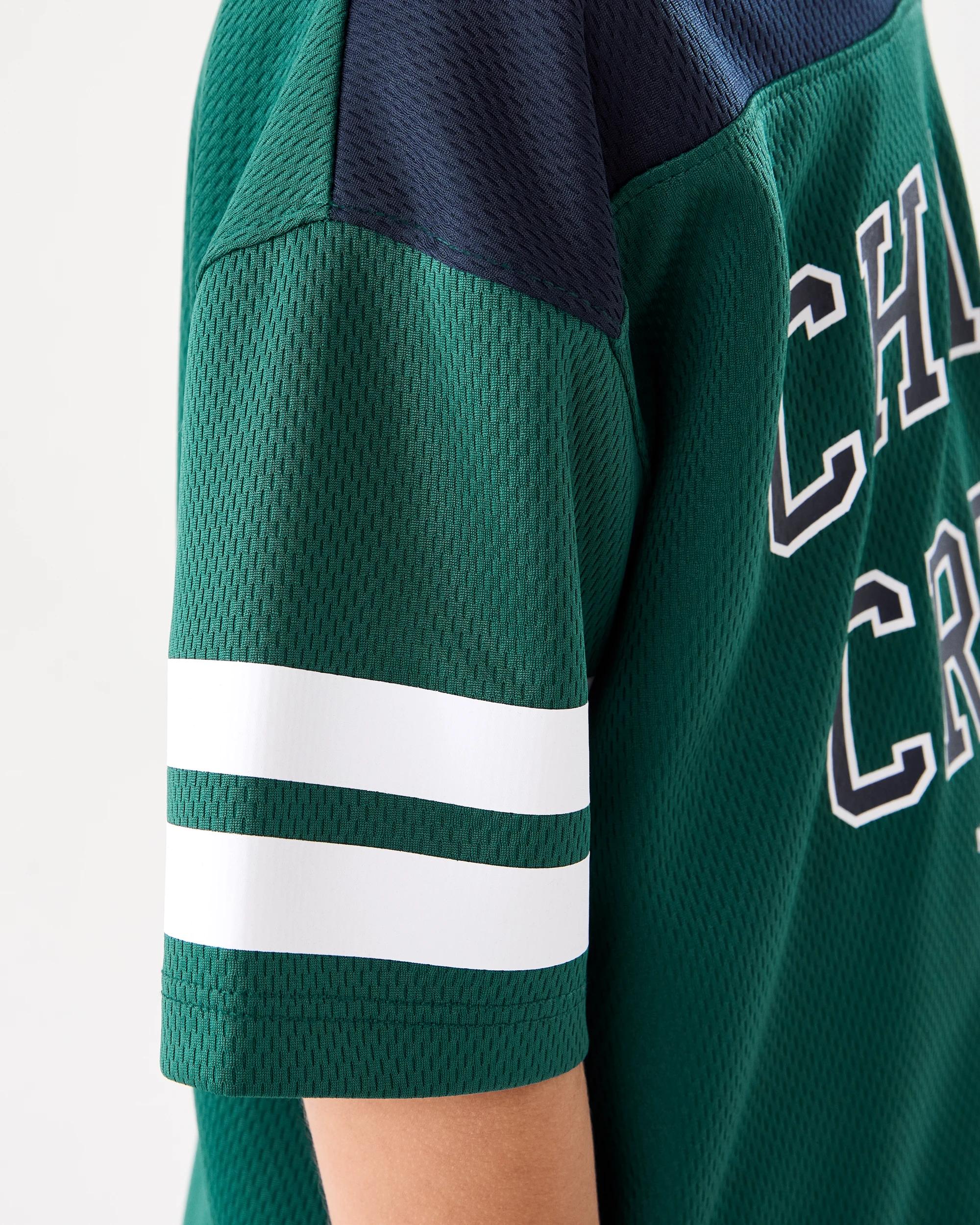 6 Oversized Sport Jersey Top Grn Varsit, 6 of 8