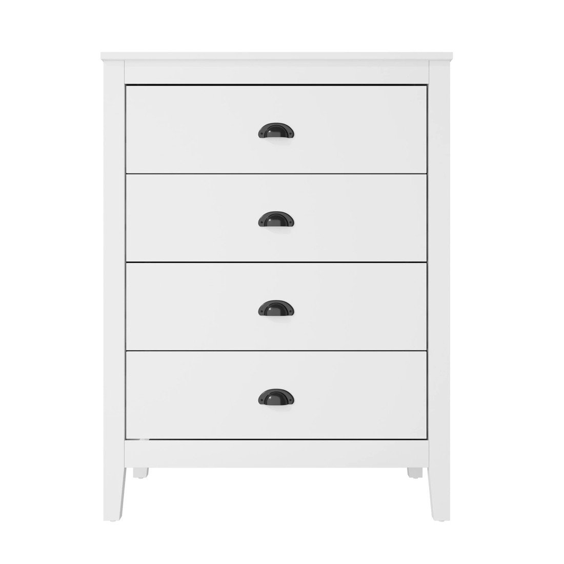 7 Oikiture 4 Chest Of Drawers Dresser Storage Cabinet Tallboy Vintage
 - White, 7 of 10