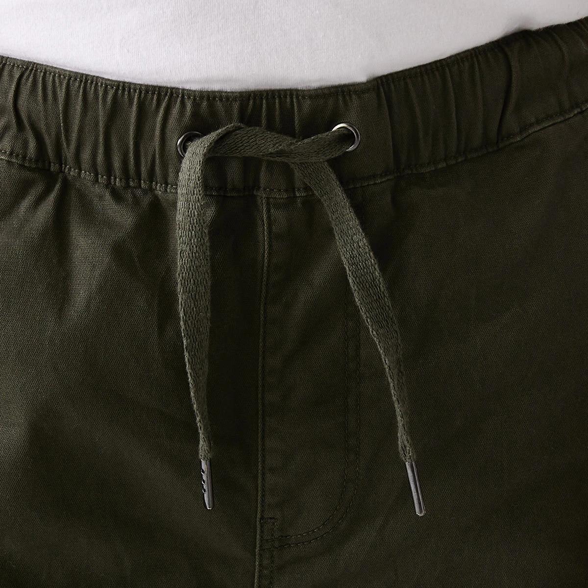 4 Elastic Waist and Cuffed Cargo Pants Grn Khaki, 4 of 6