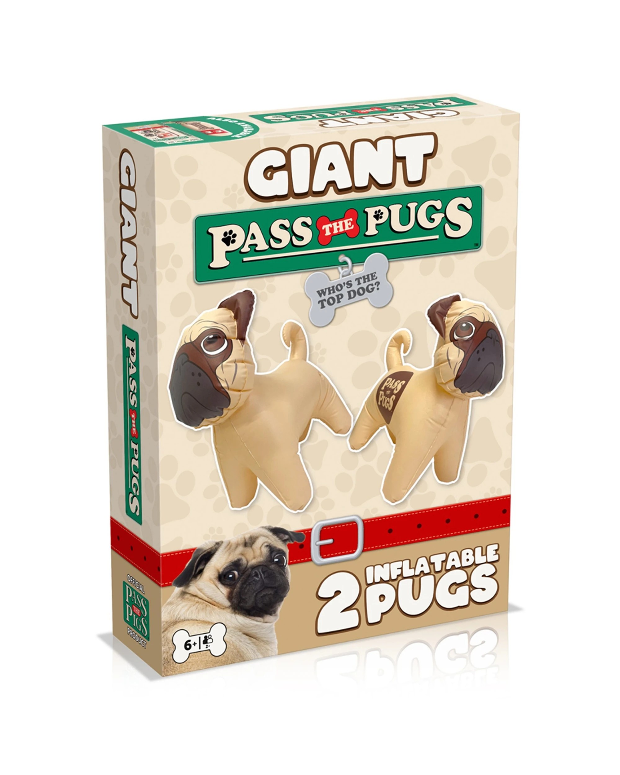 1 2pc Giant Pass The Pugs Kids Family Inflatable Tabletop Board Game Set - Multi, 1 of 1