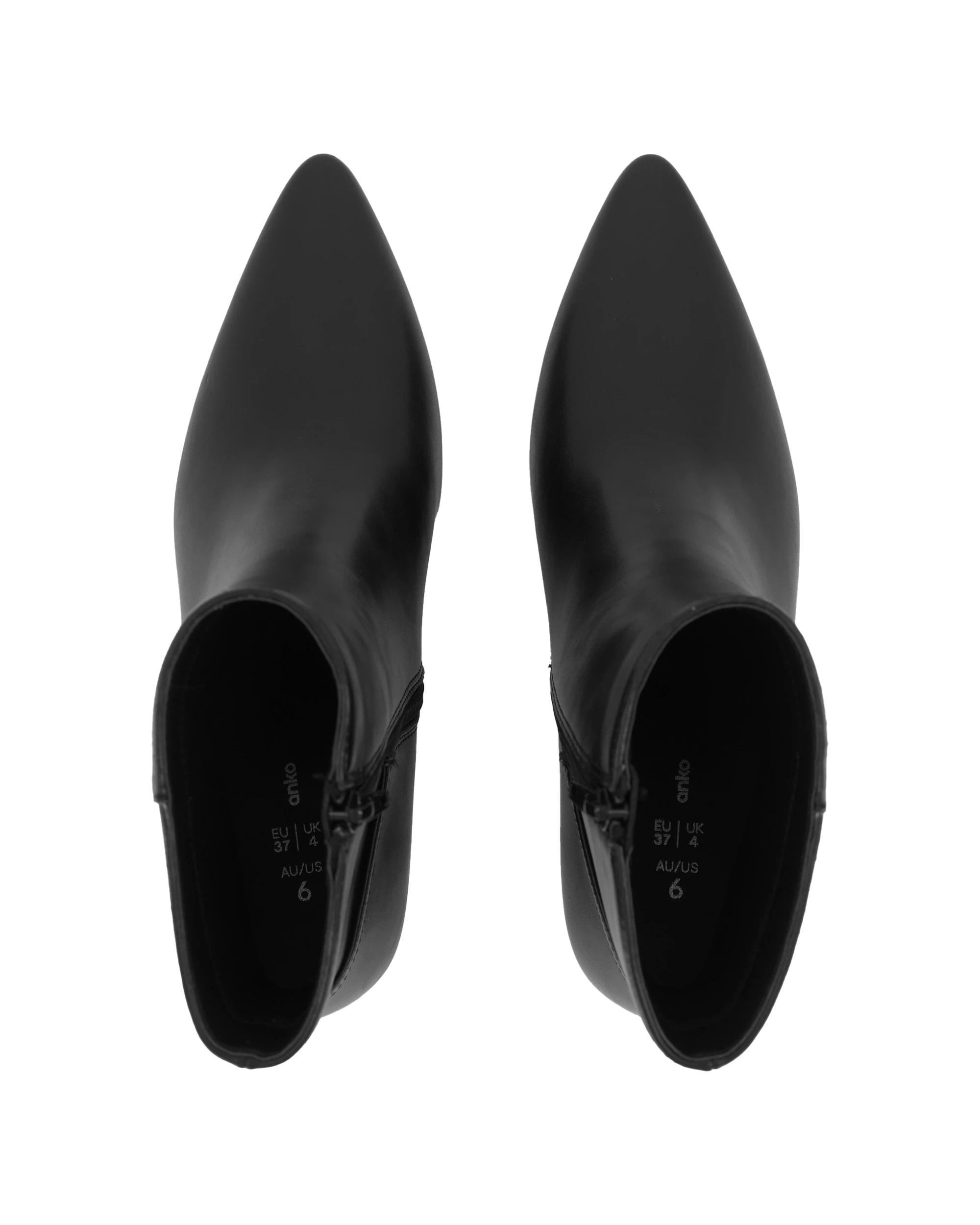 3 Ankle Kitten Heel Boots Black, 3 of 5